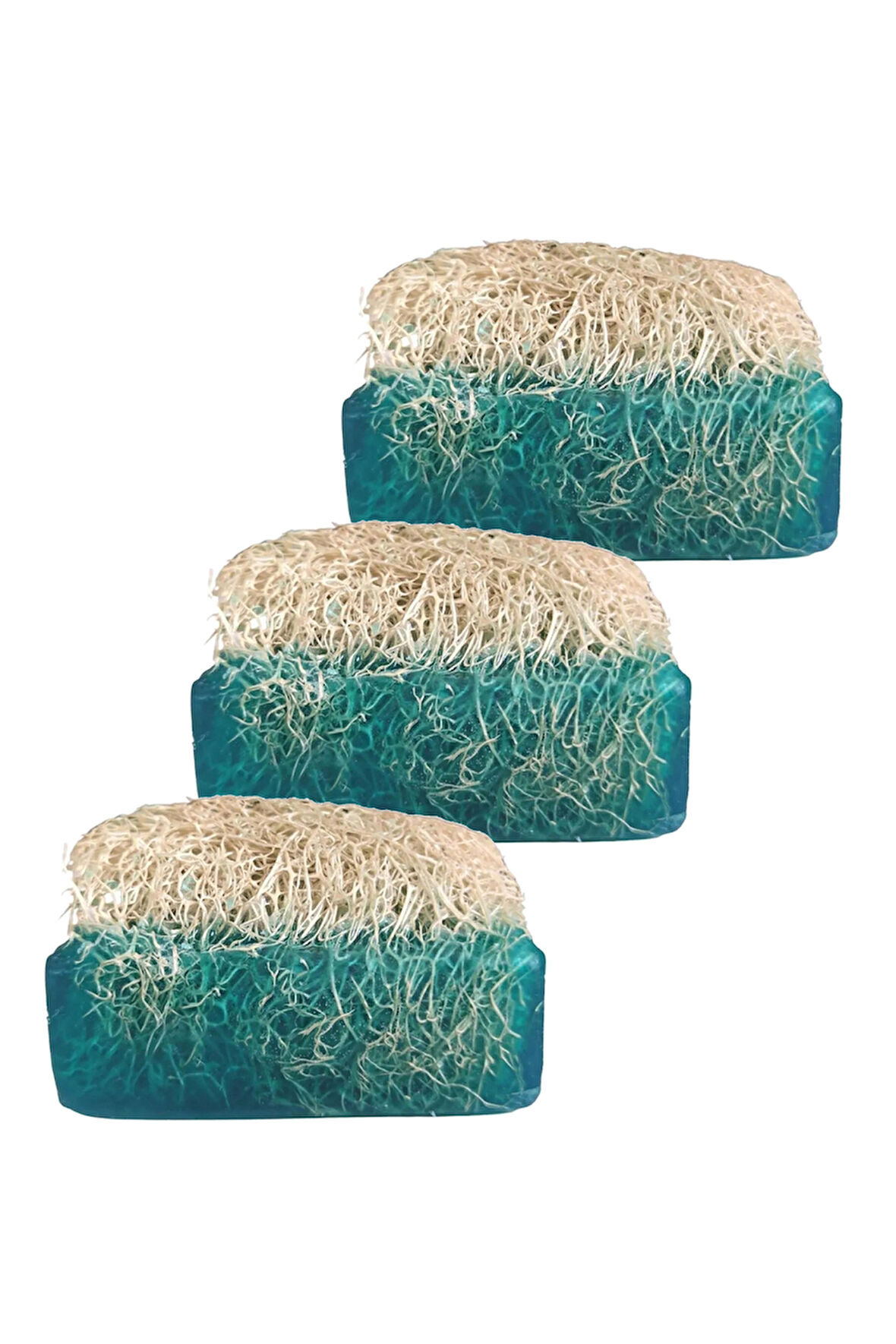 Doğal Kabak Lifli Okyanus Kokulu Sabun 120 gr. Üçlü Set