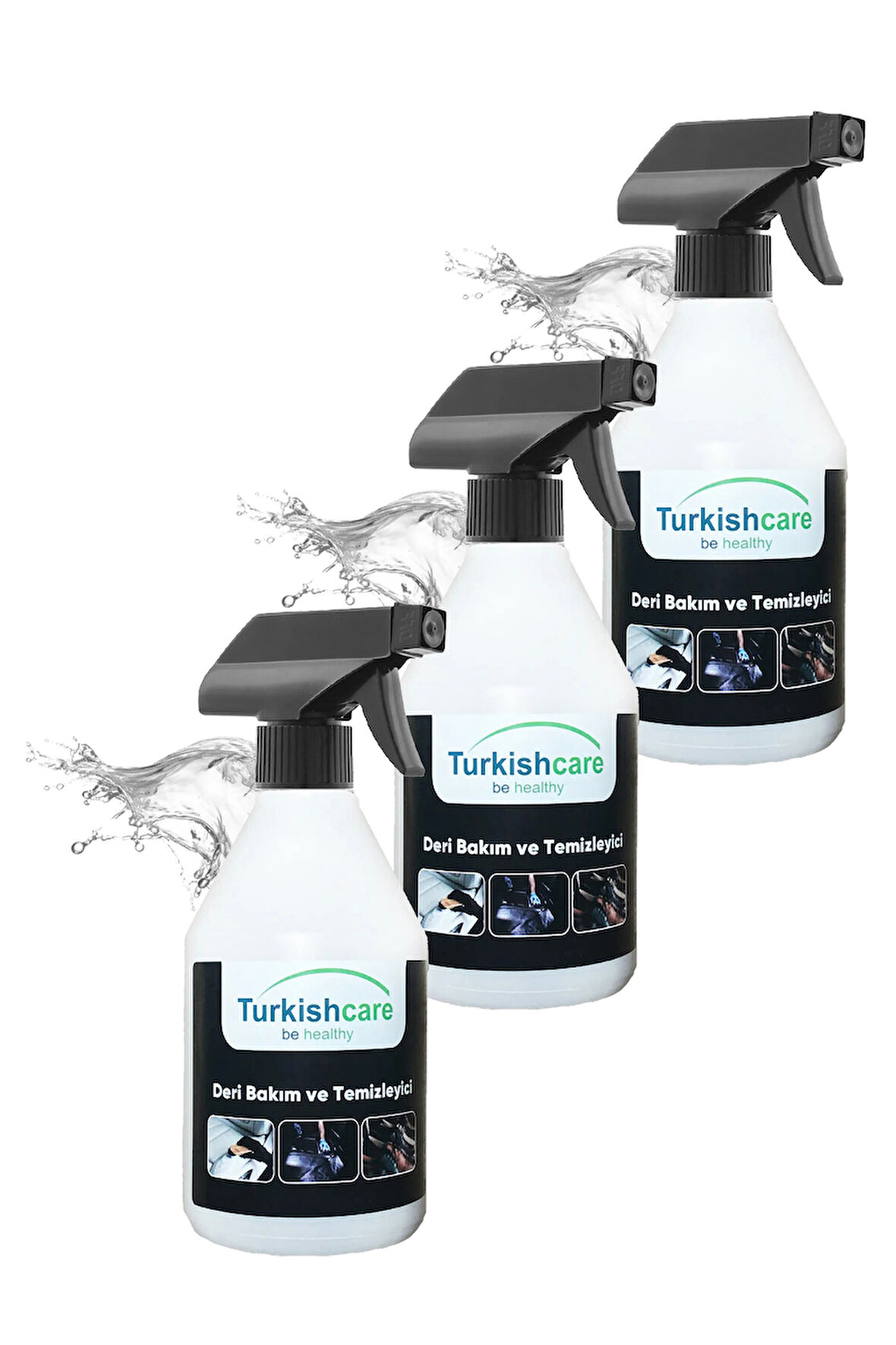 Deri Bakım Ve Temizlik Spreyi 500 Ml. Üçlü Set