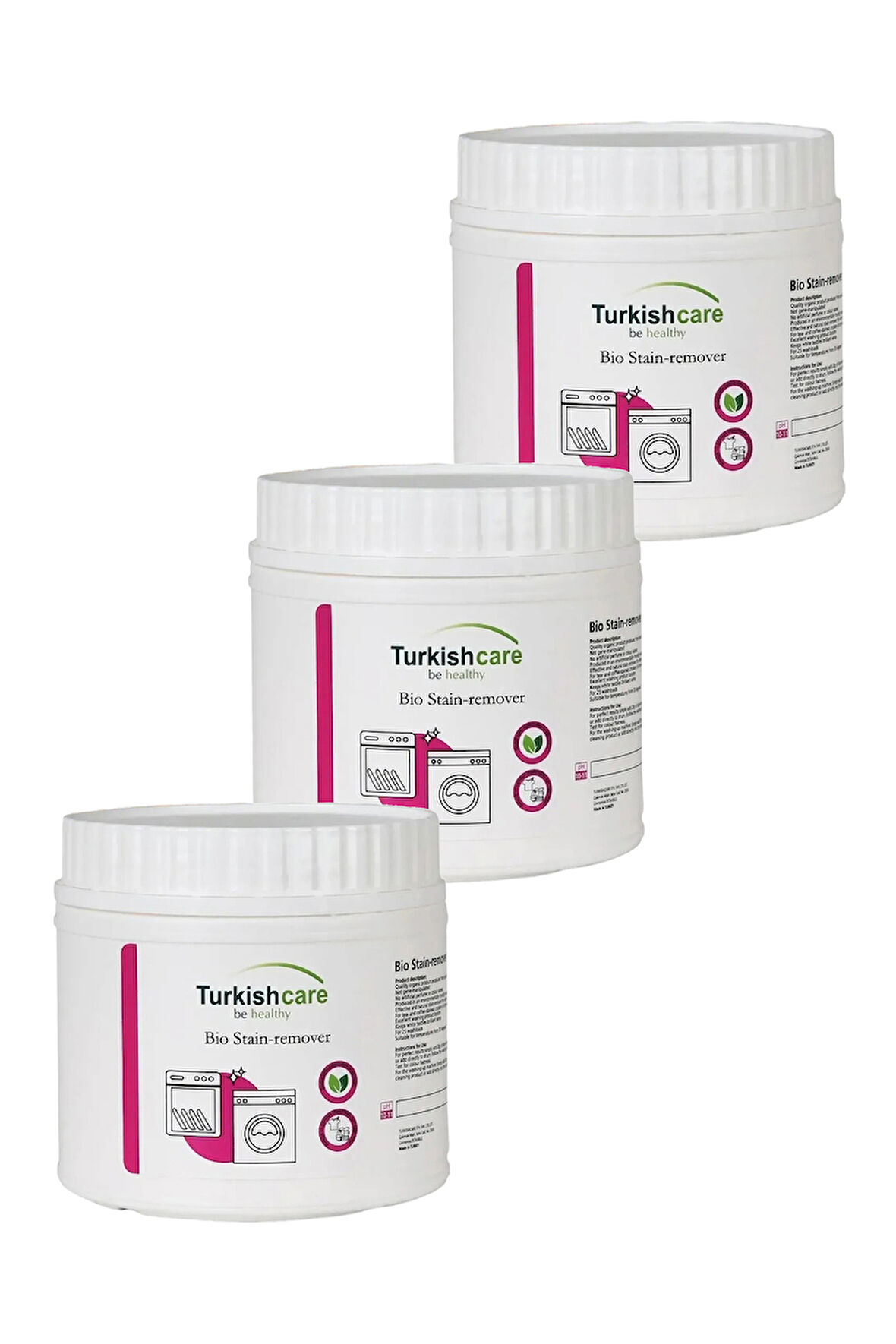 Organik Bio Çamaşır ve Bulaşık Leke Çıkarıcı Toz 500 gr. Üçlü Set