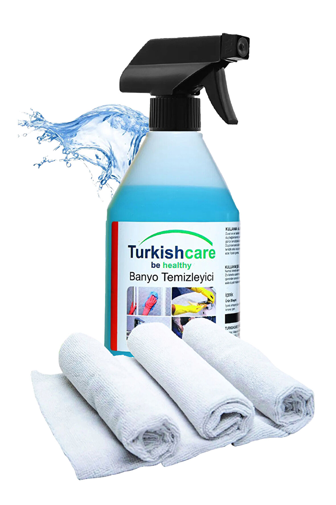 Banyo Temizlik Spreyi ve 3’lü Ithal Mikrofiber Bez Temizlik Paketi