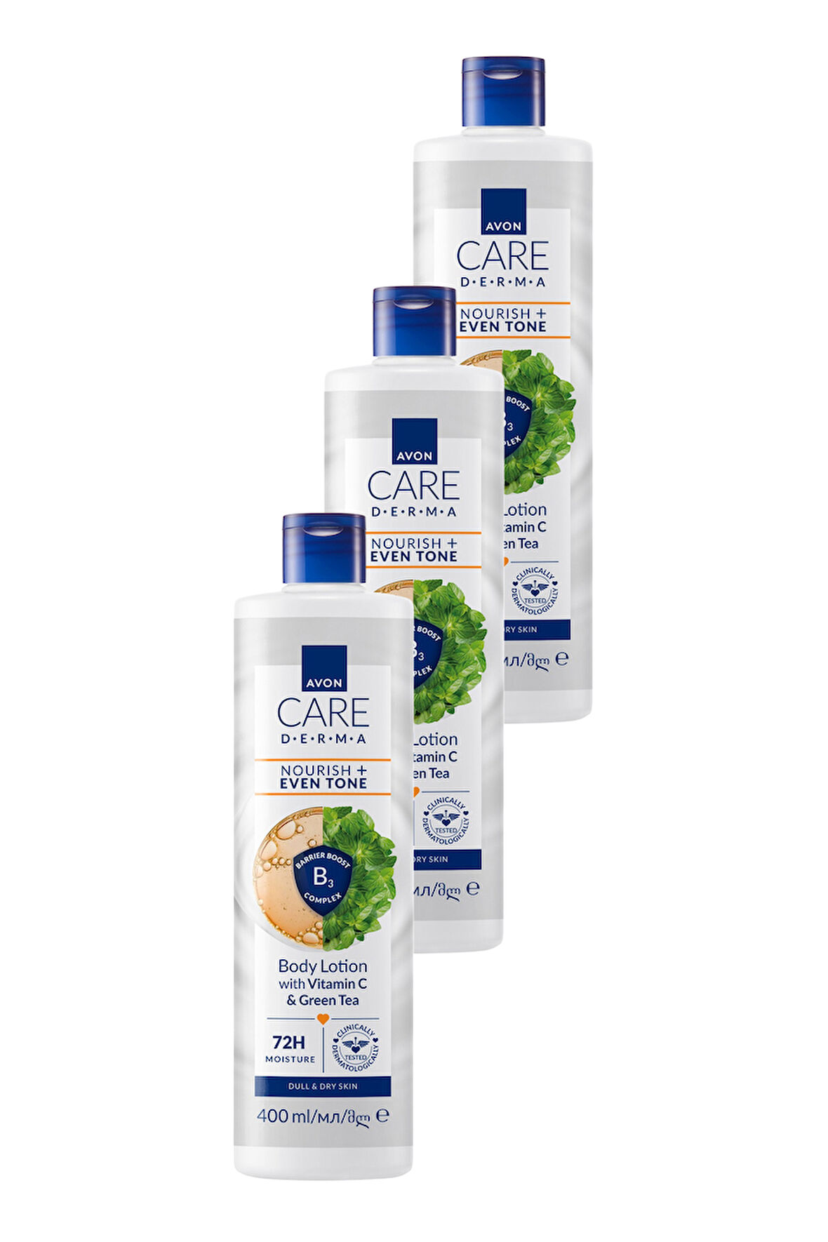 Care Derma Nourish + Even Tone Vücut Losyonu 400ml Üçlü Paket