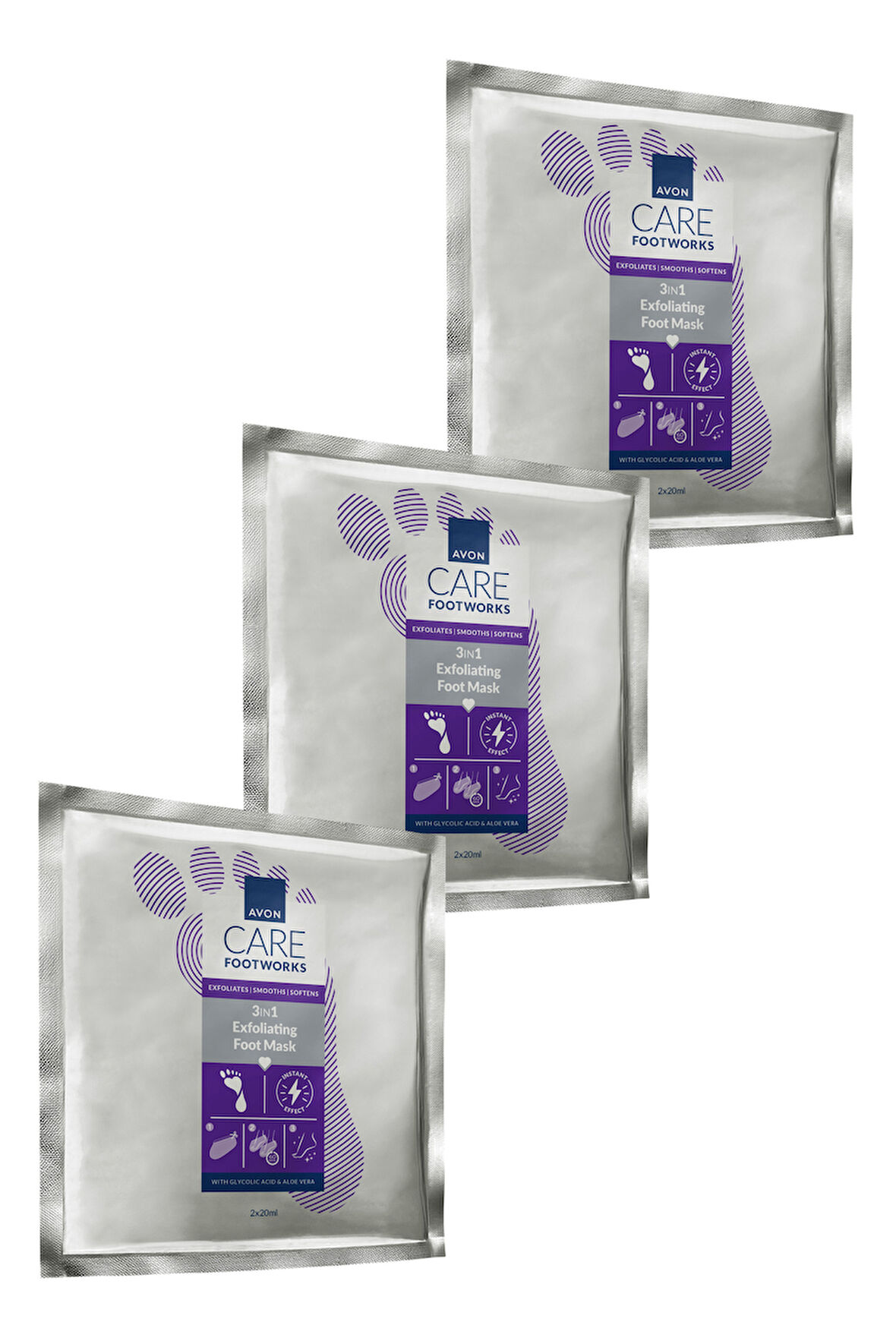Footworks Arındırıcı Ayak Maskesi Üçlü Paket