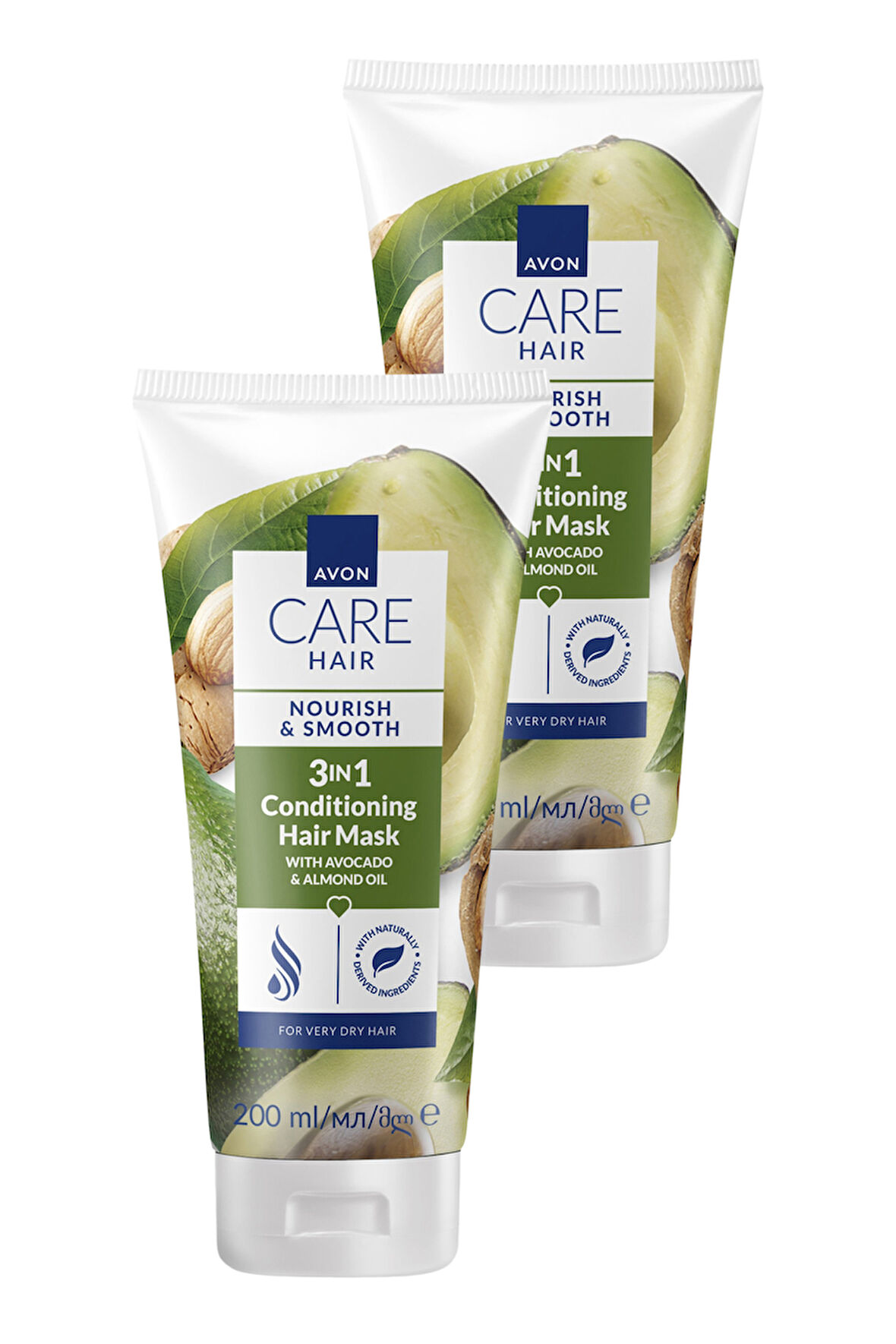Care Avokado ve Badem Yağı İçeren 3’ü 1 Arada Saç Maskesi 200ml İkili Paket