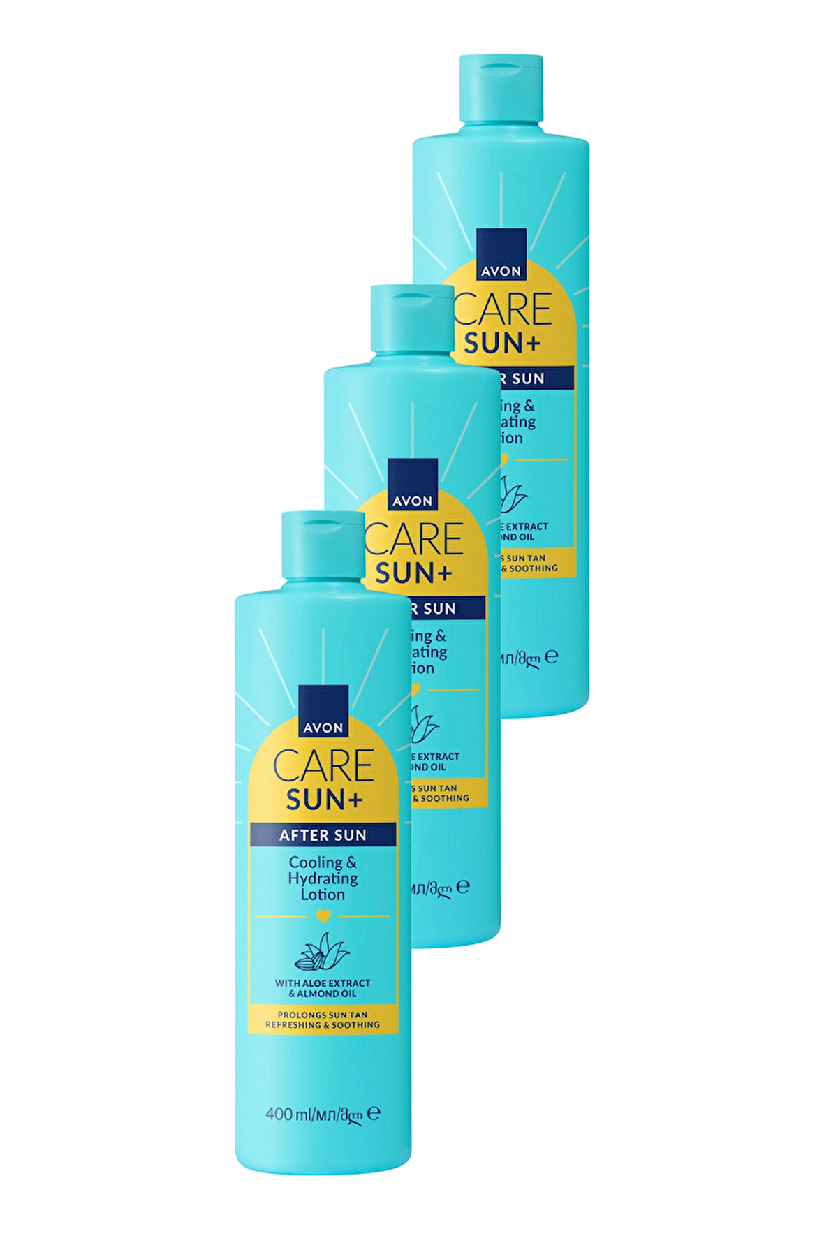 SUN+ AFTER SUN Ferahlatıcı ve Nemlendirici Güneş Sonrası Losyonu 400ml Üçlü Paket
