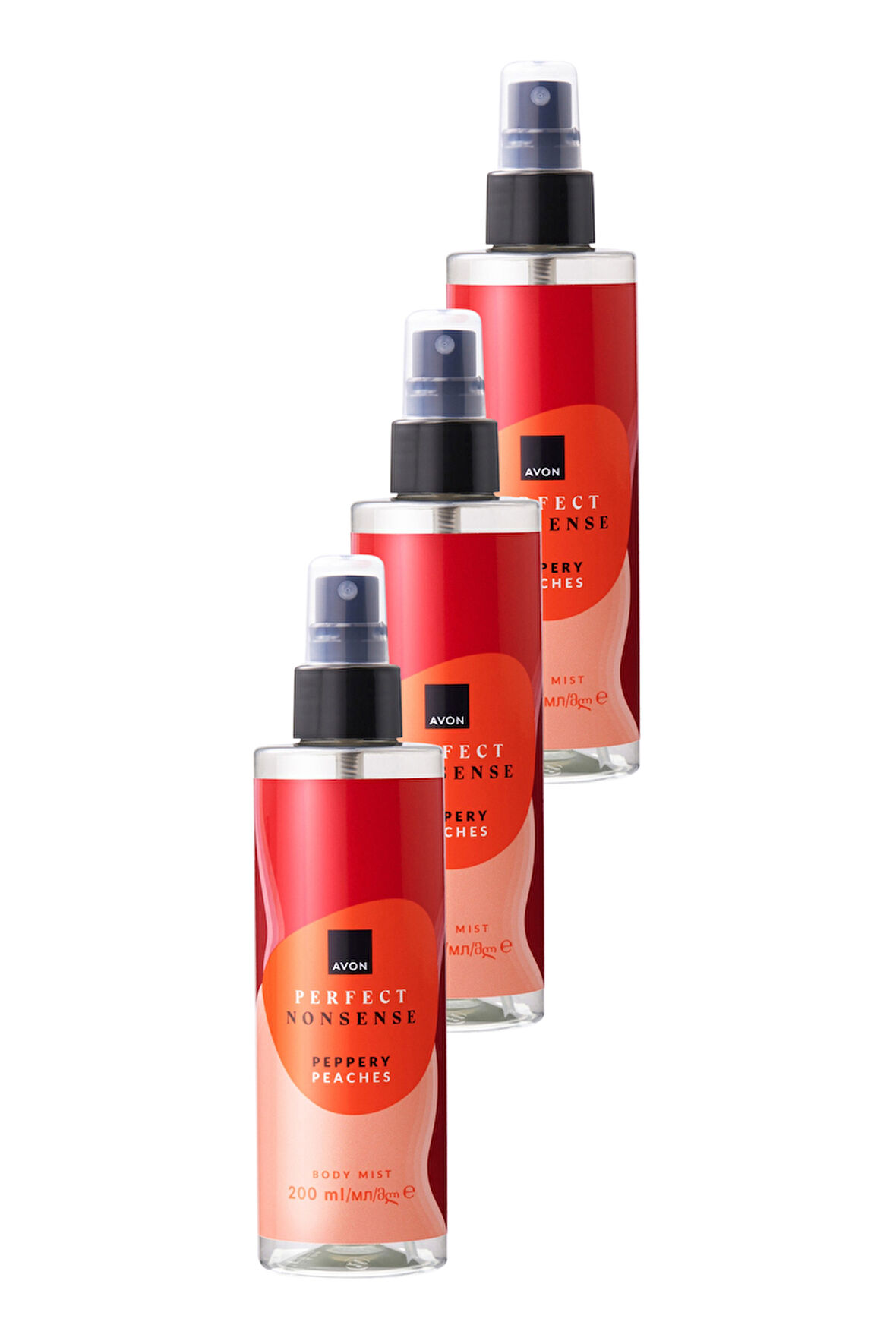 Perfect Nonsense Peppery Peaches Vücut Spreyi 200ML Üçlü Set