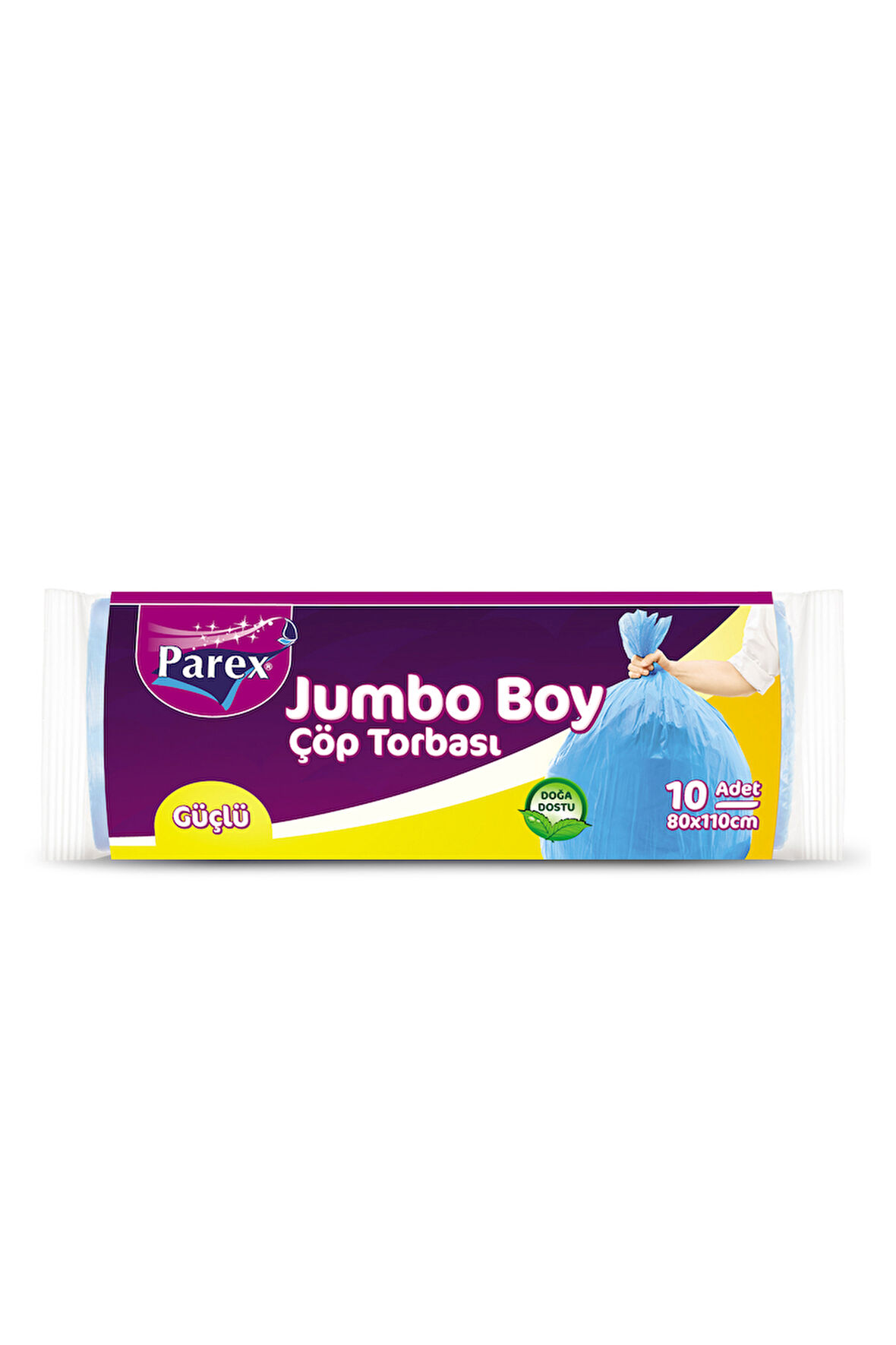 Güçlü Çöp Torbası Jumbo Boy 10'lu 80 x 110 cm 25 Paket 1 Koli