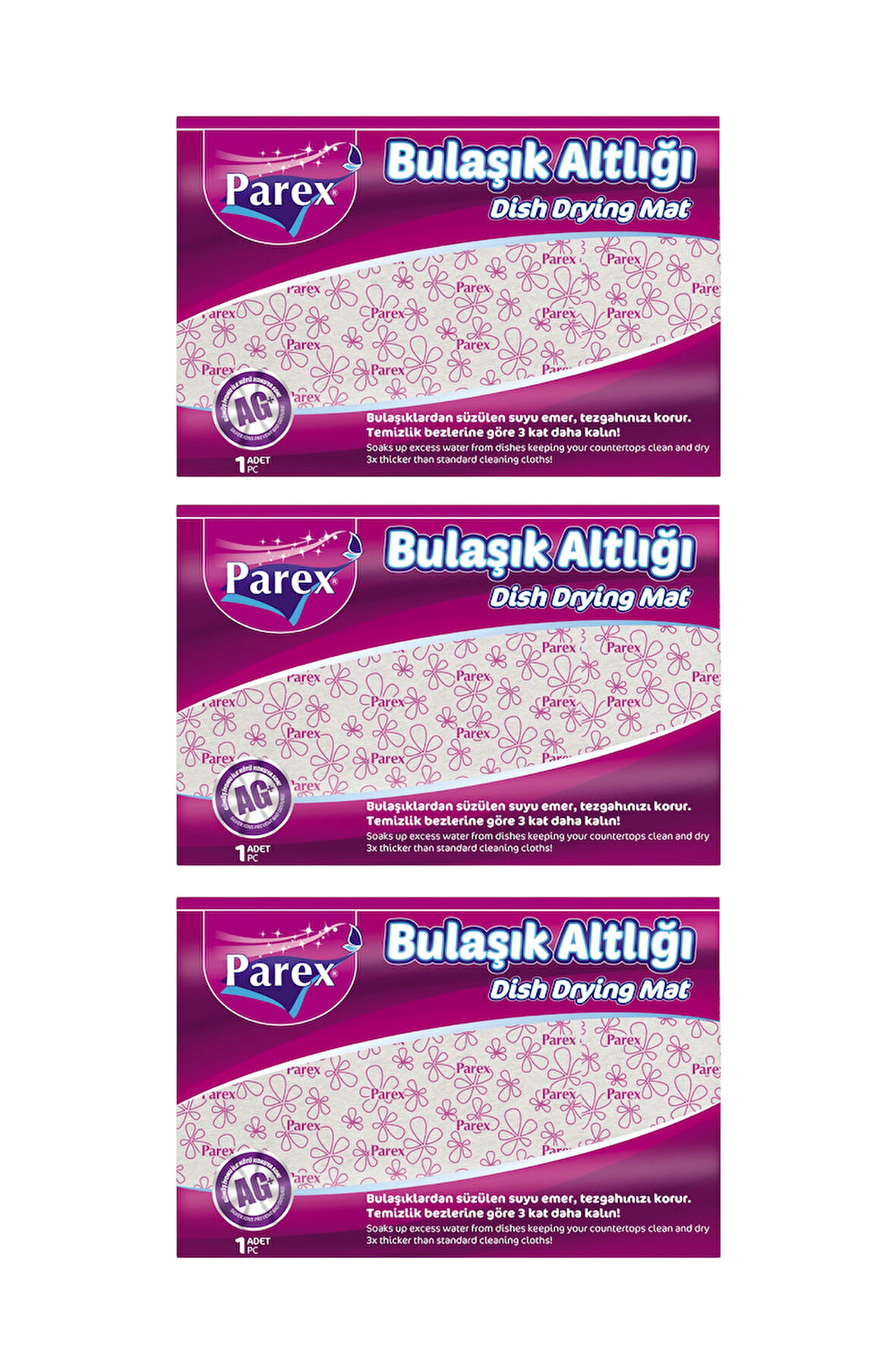 Bulaşık Altlığı 46 x 30 cm Üçlü Set