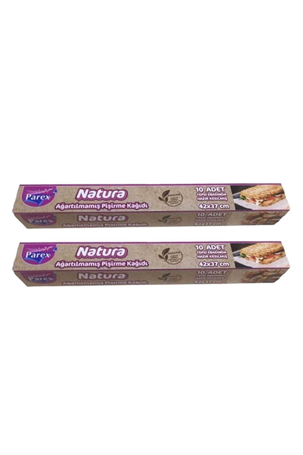 Natura Ağartılmamış Hazır Kesilmiş Pişirme Kağıdı 10’lu İkili Set