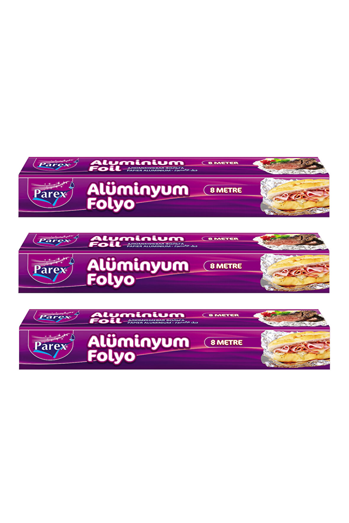 Alüminyum Folyo 8 Mt Üçlü Set