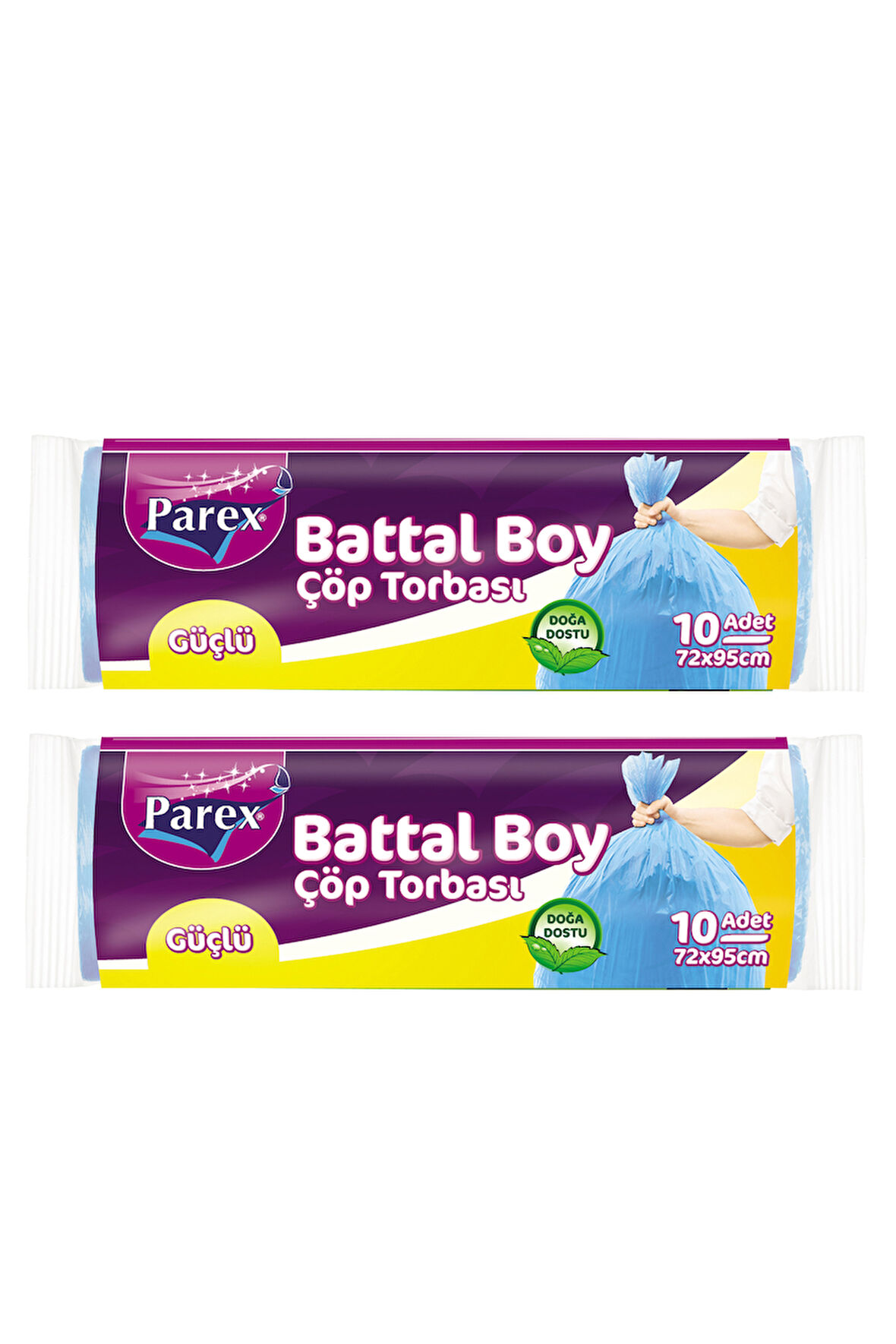 Güçlü Çöp Torbası Battal Boy 10'lu 72 x 95 cm İkili Set