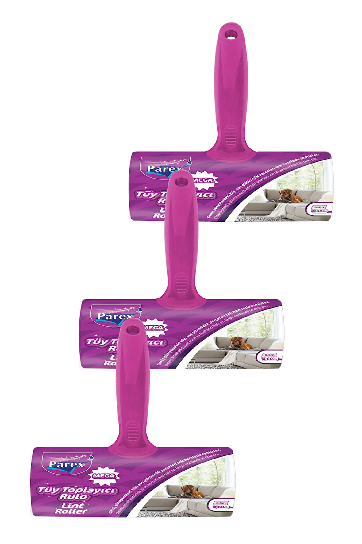 Mega Tüy Toplayıcı Rulo 60'lı Üçlü Set