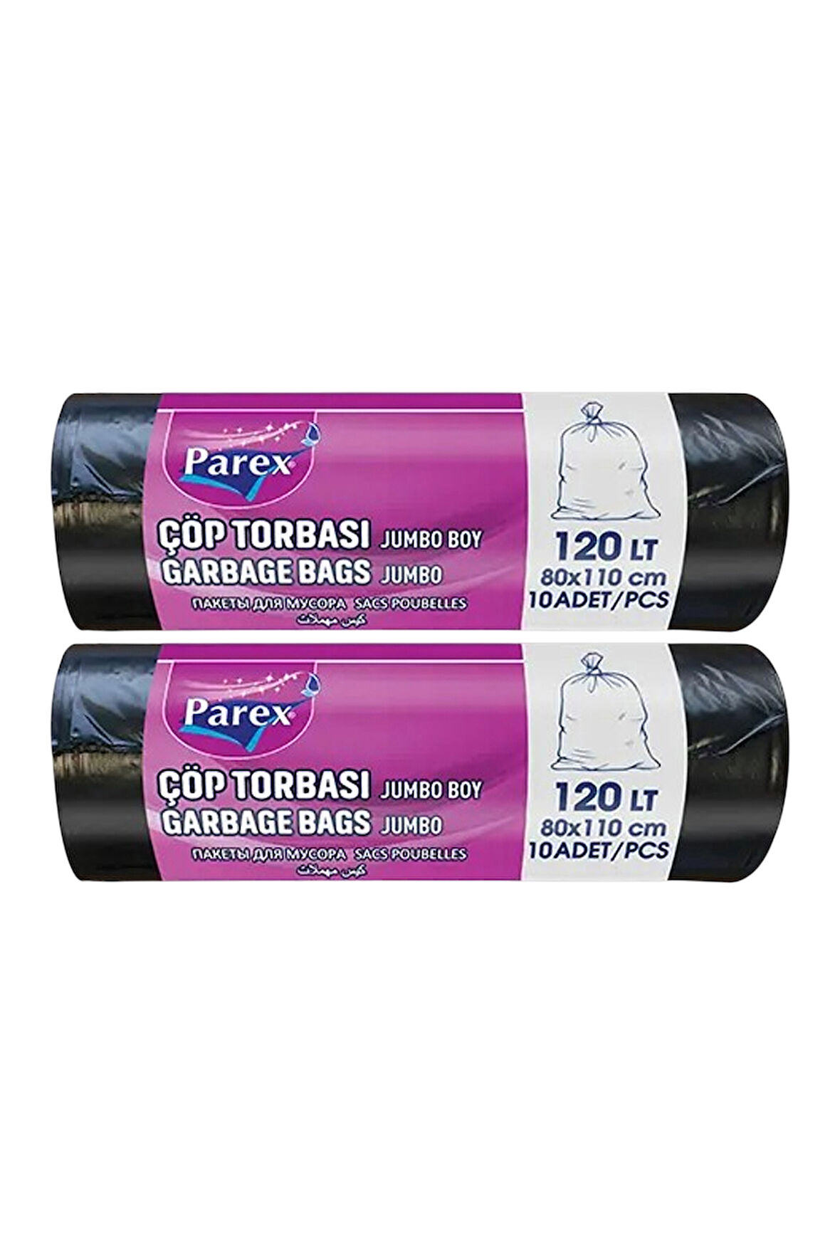 Professional 10'lu Çöp Torbası Jumbo Boy 80 x 110 cm İkili Paket