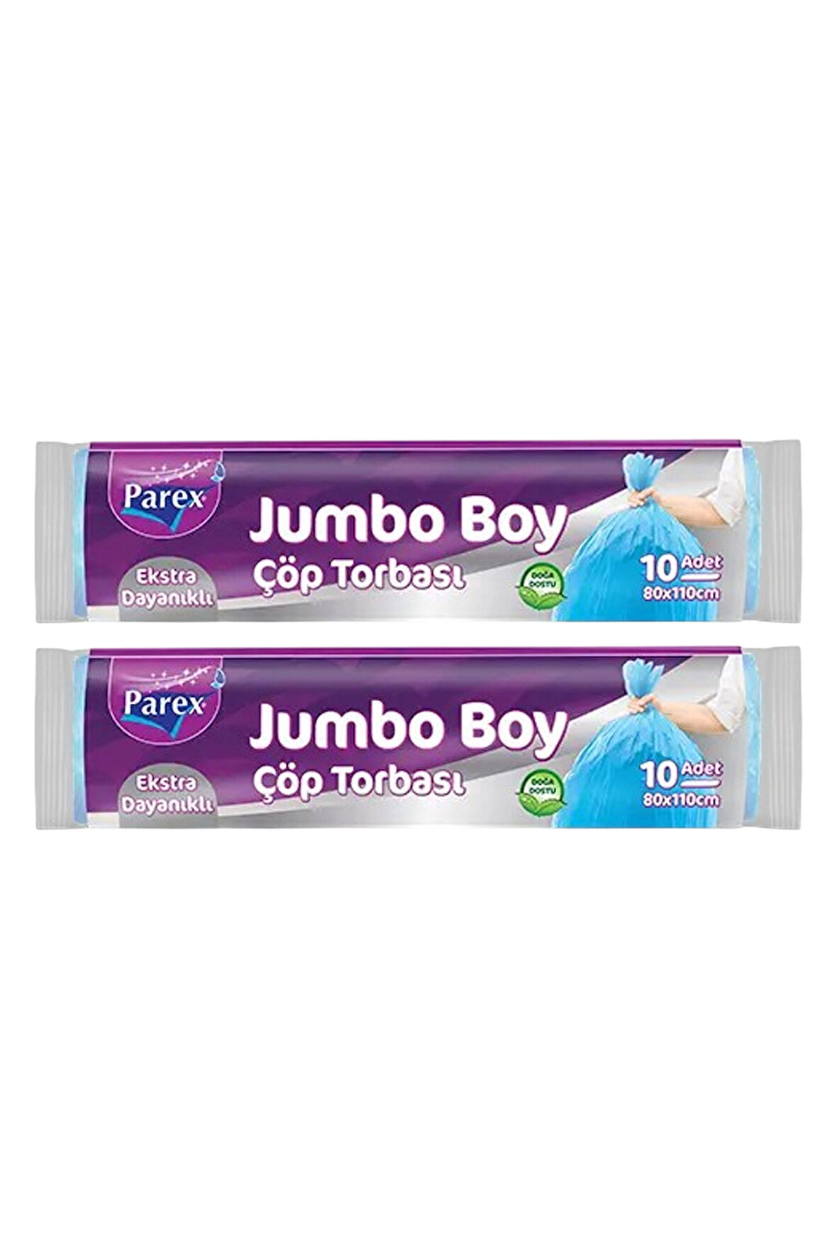 Ekstra Dayanikli 10'lu Çöp Torbası Jumbo Boy 80 x 110 cm İkili Paket