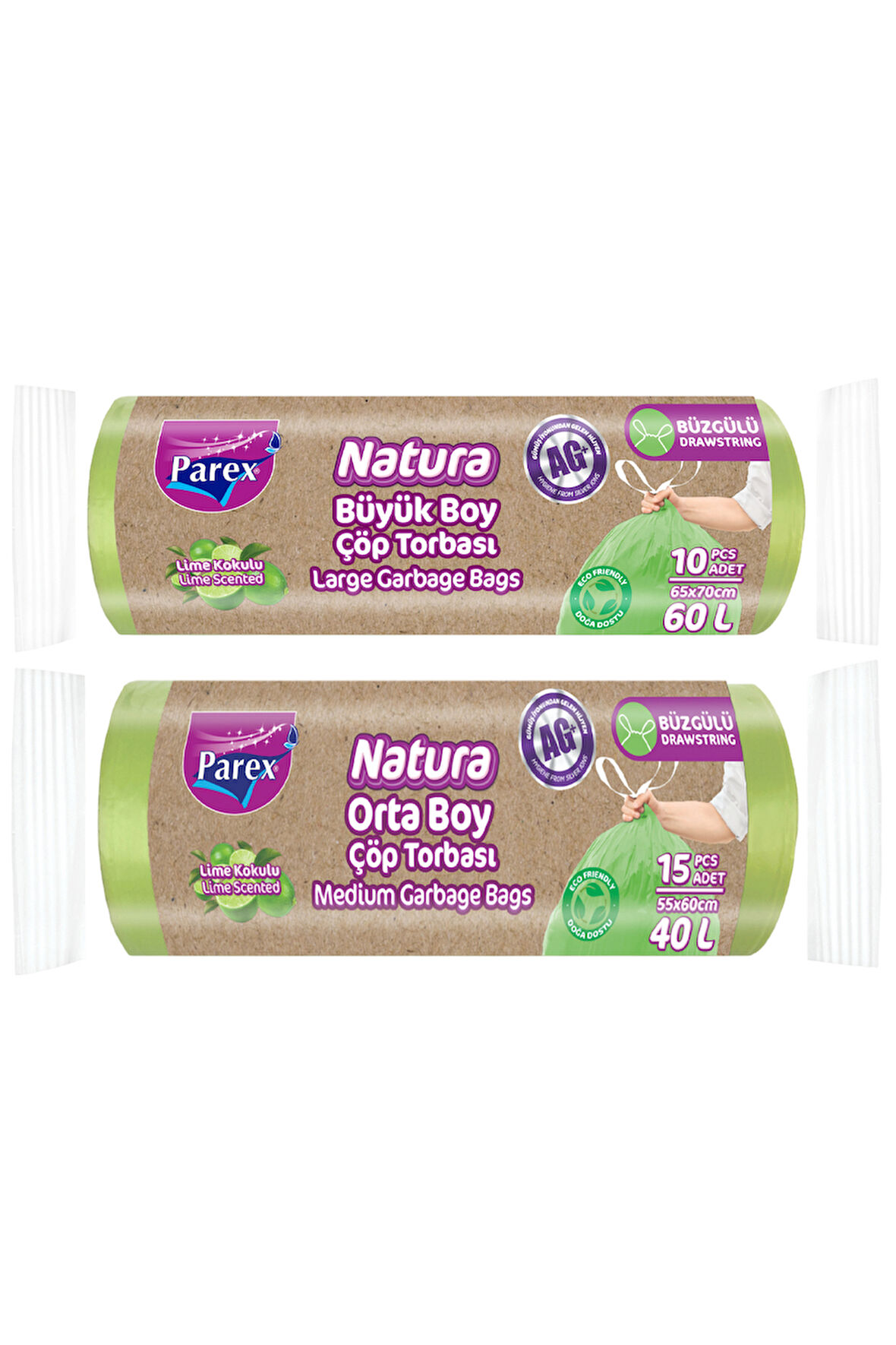 Natura Büzgülü Çöp Torbası Orta ve Büyük Boy Paket