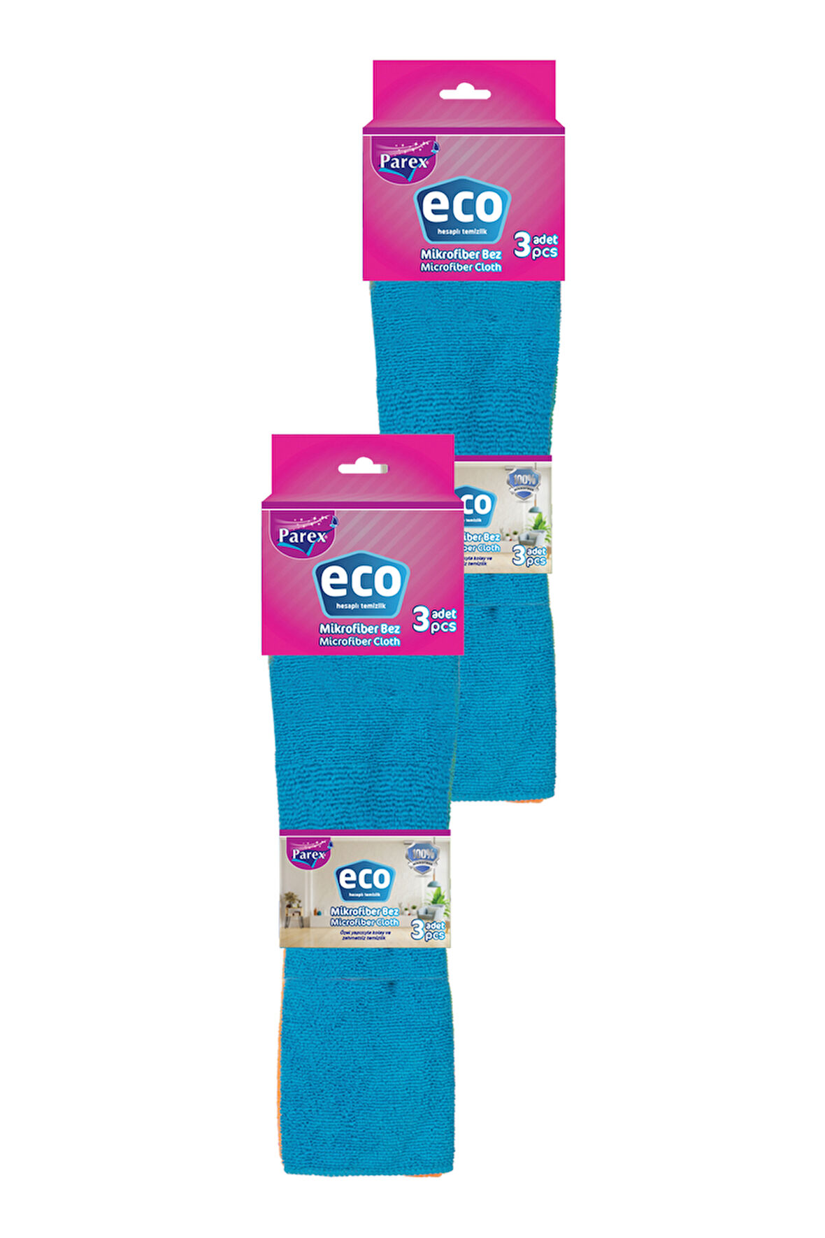 Eco 3’lü Mikrofiber Bez Açık İkili Paket