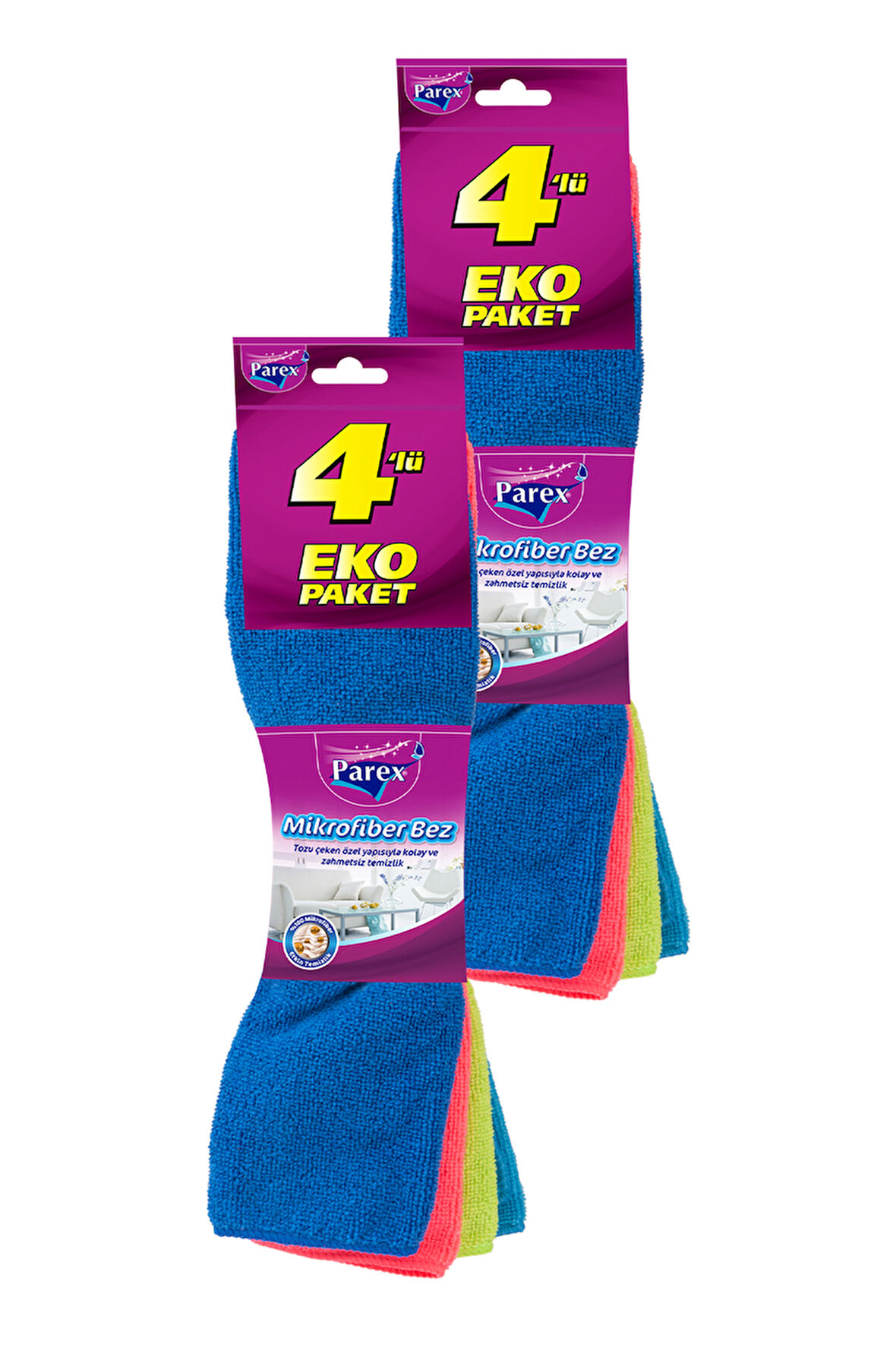 Mikrofiber 4'lü Temizlik Bezi İkili Paket
