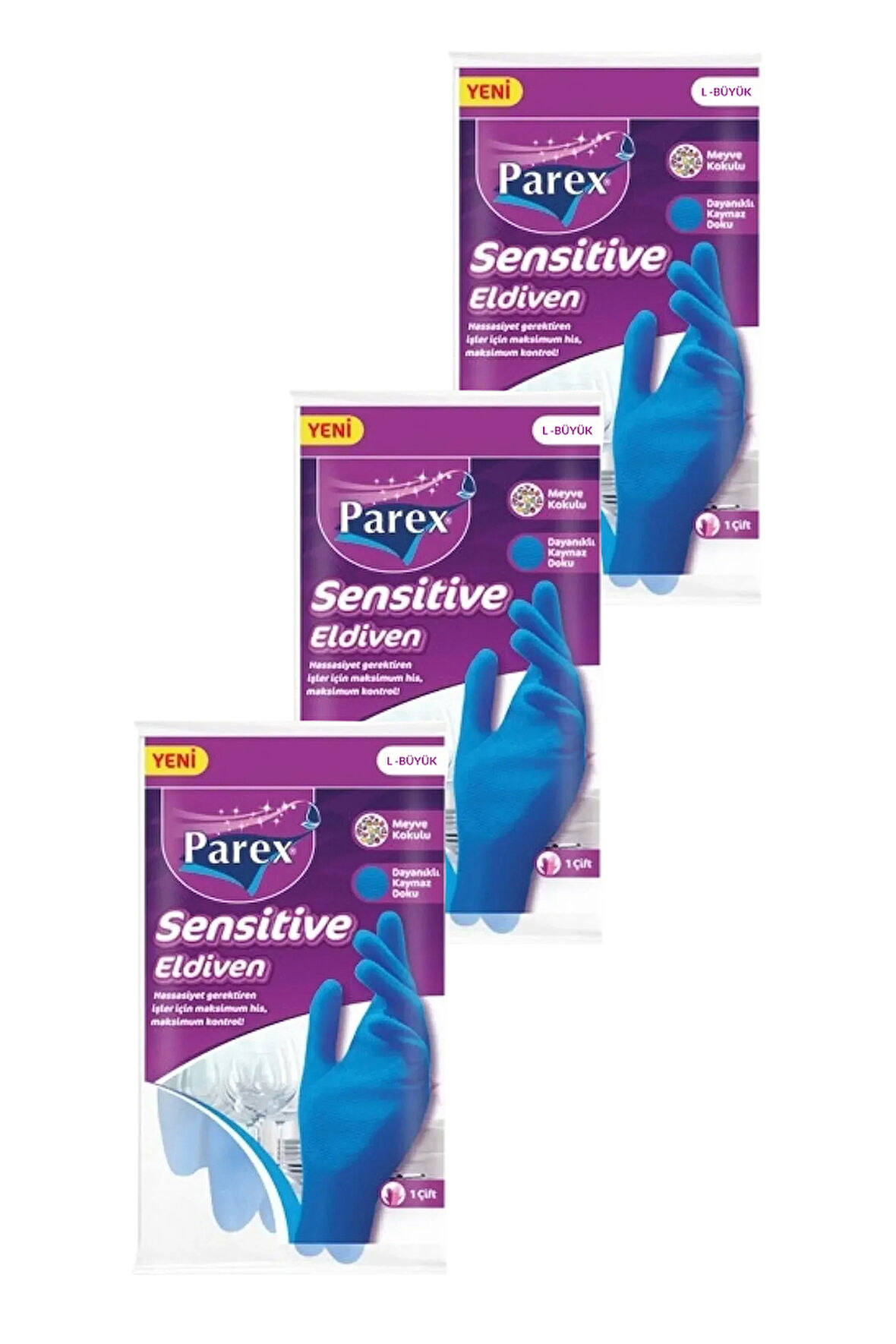 Sensitive Eldiven Büyük Boy Üçlü Paket