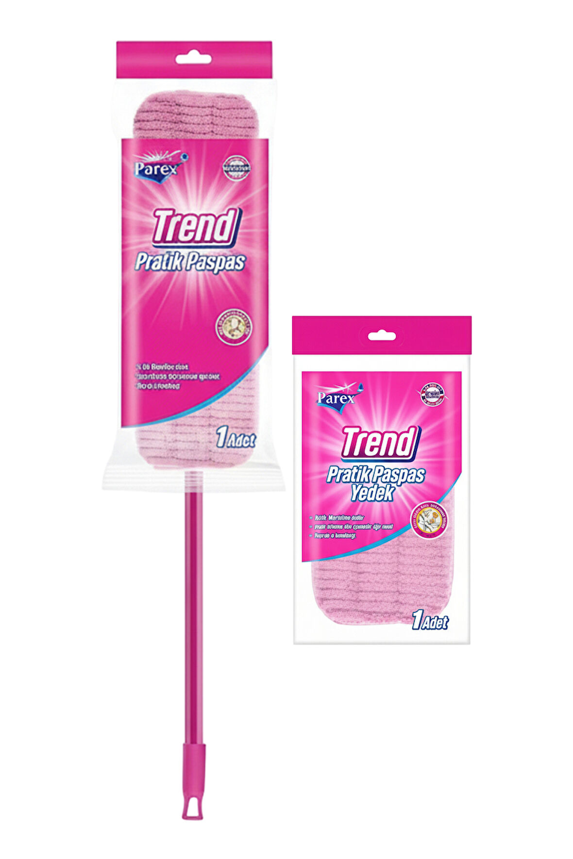 Trend Pratik Paspas Flat Mop ve Yedek Paspas Paketi