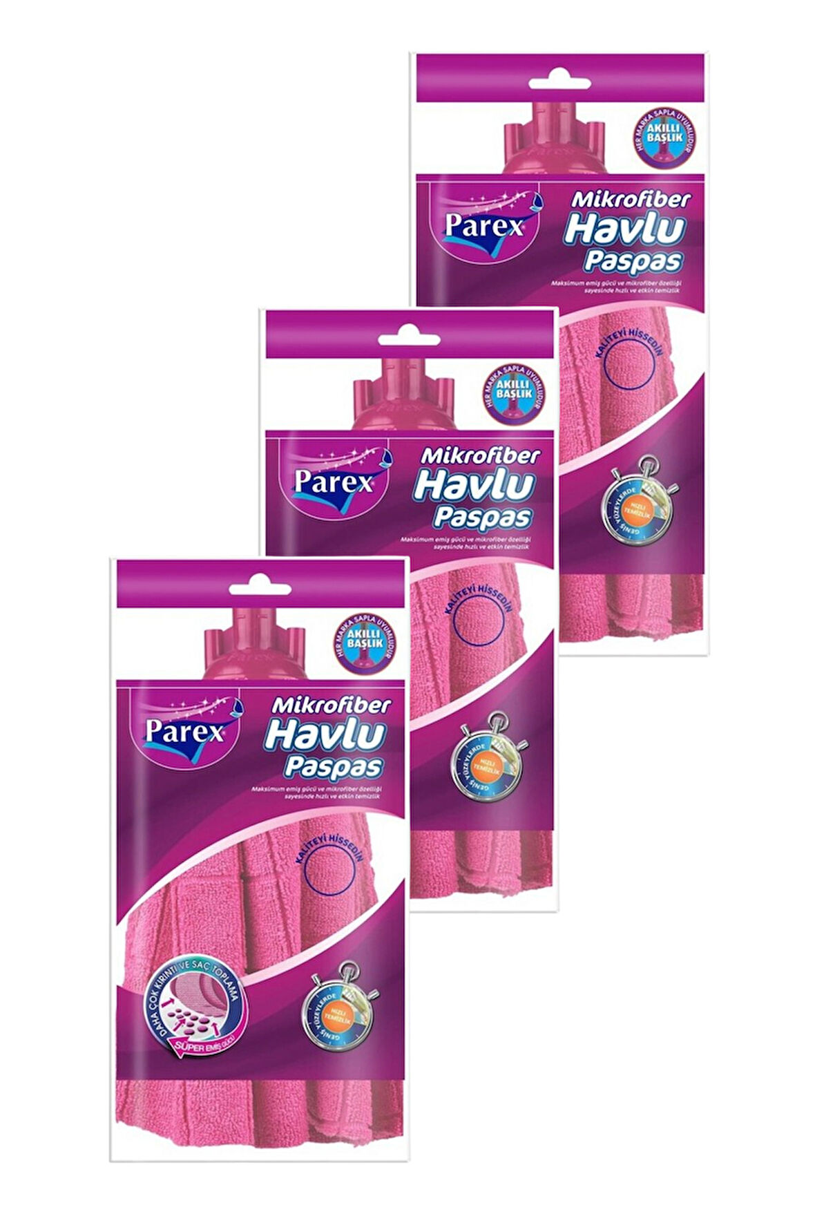 Mikrofiber Havlu Paspas Üçlü Paket