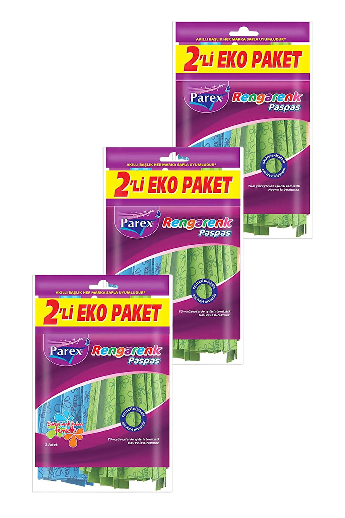 Rengarenk Paspas 2'li Paket Toplam 6 Adet