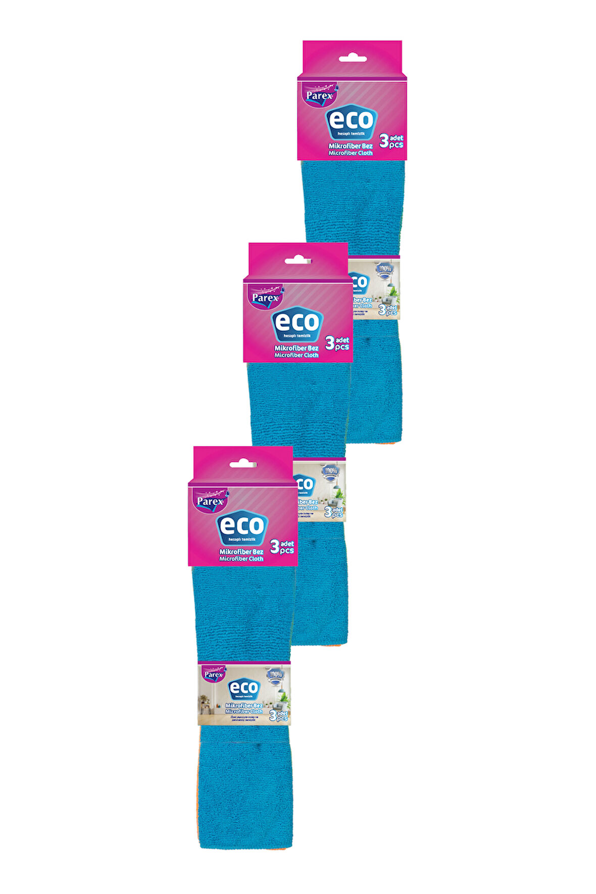 Eco 3’lü Mikrofiber Bez Açık Üçlü Paket