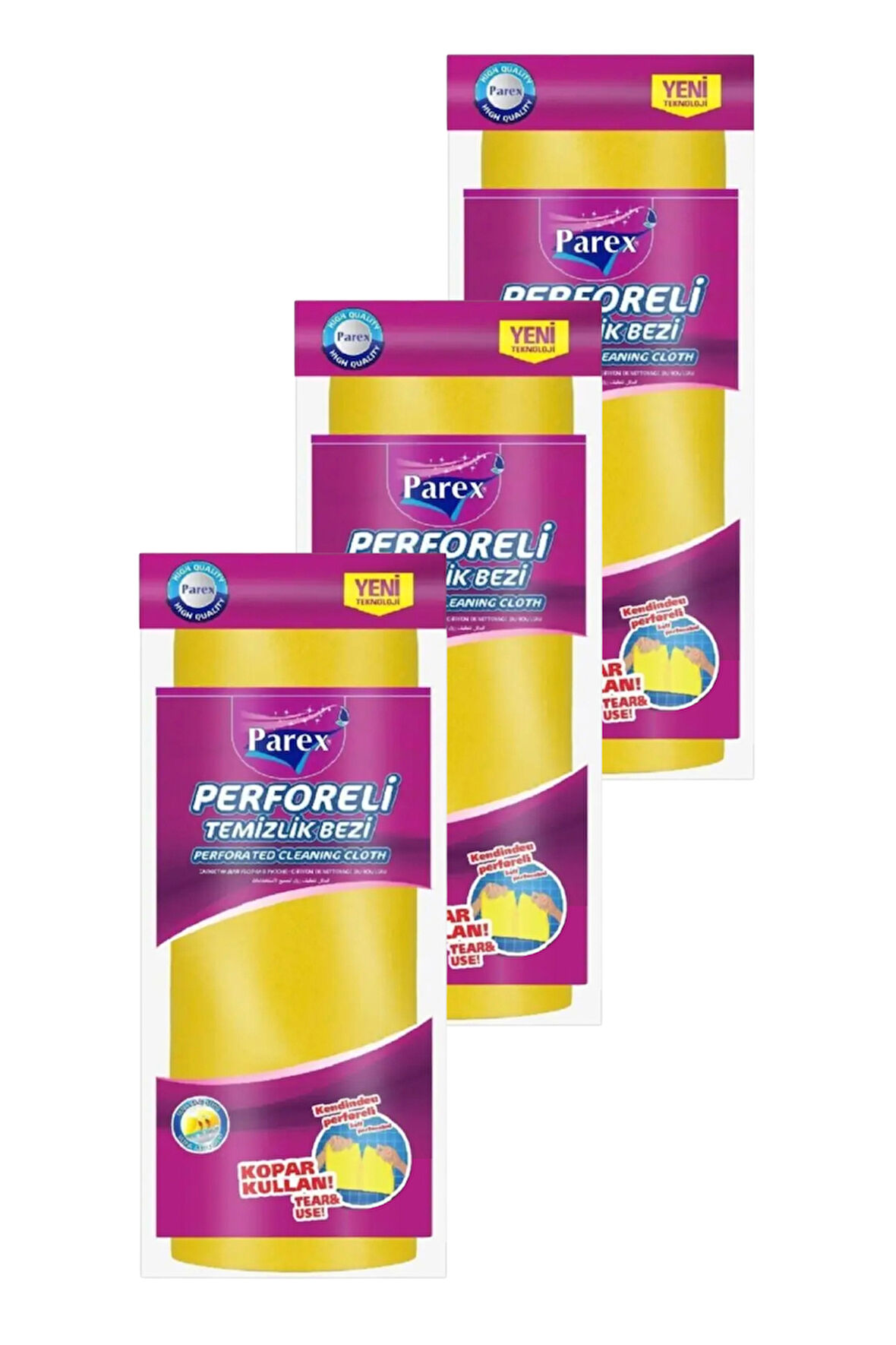 Perforeli Temizlik Bezi Üçlü Paket