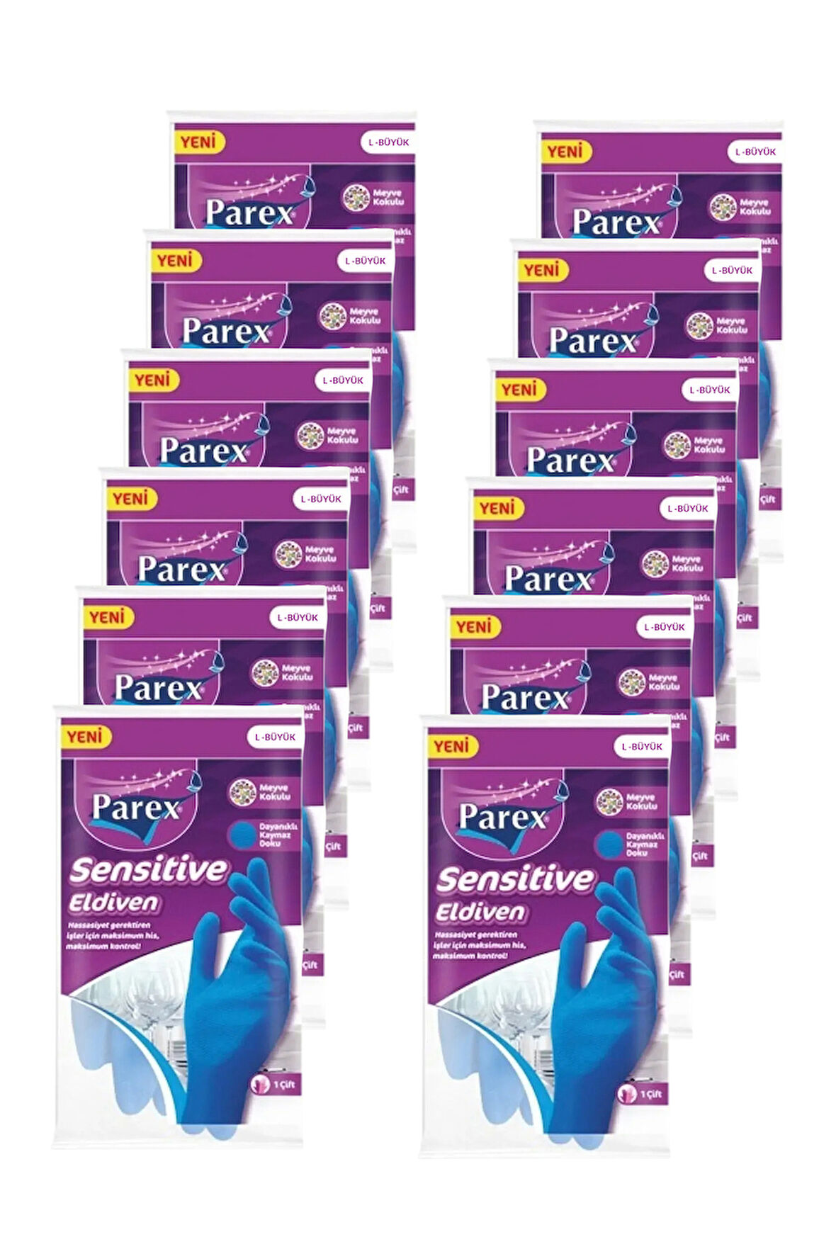 Sensitive Eldiven Büyük Boy Onikili Paket