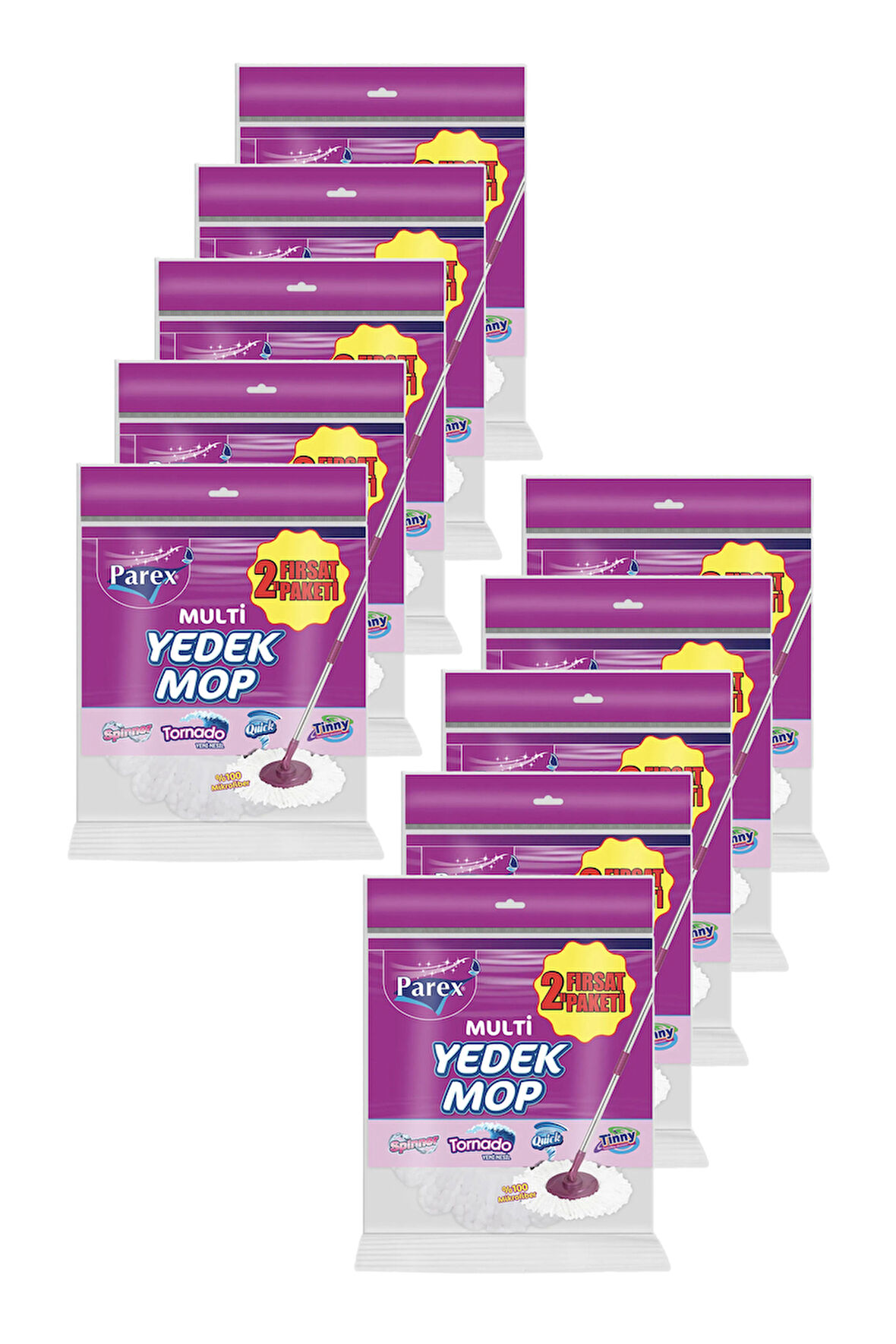 Multi Yedek Mop 2'li Paket (Sapsız) 12li Set