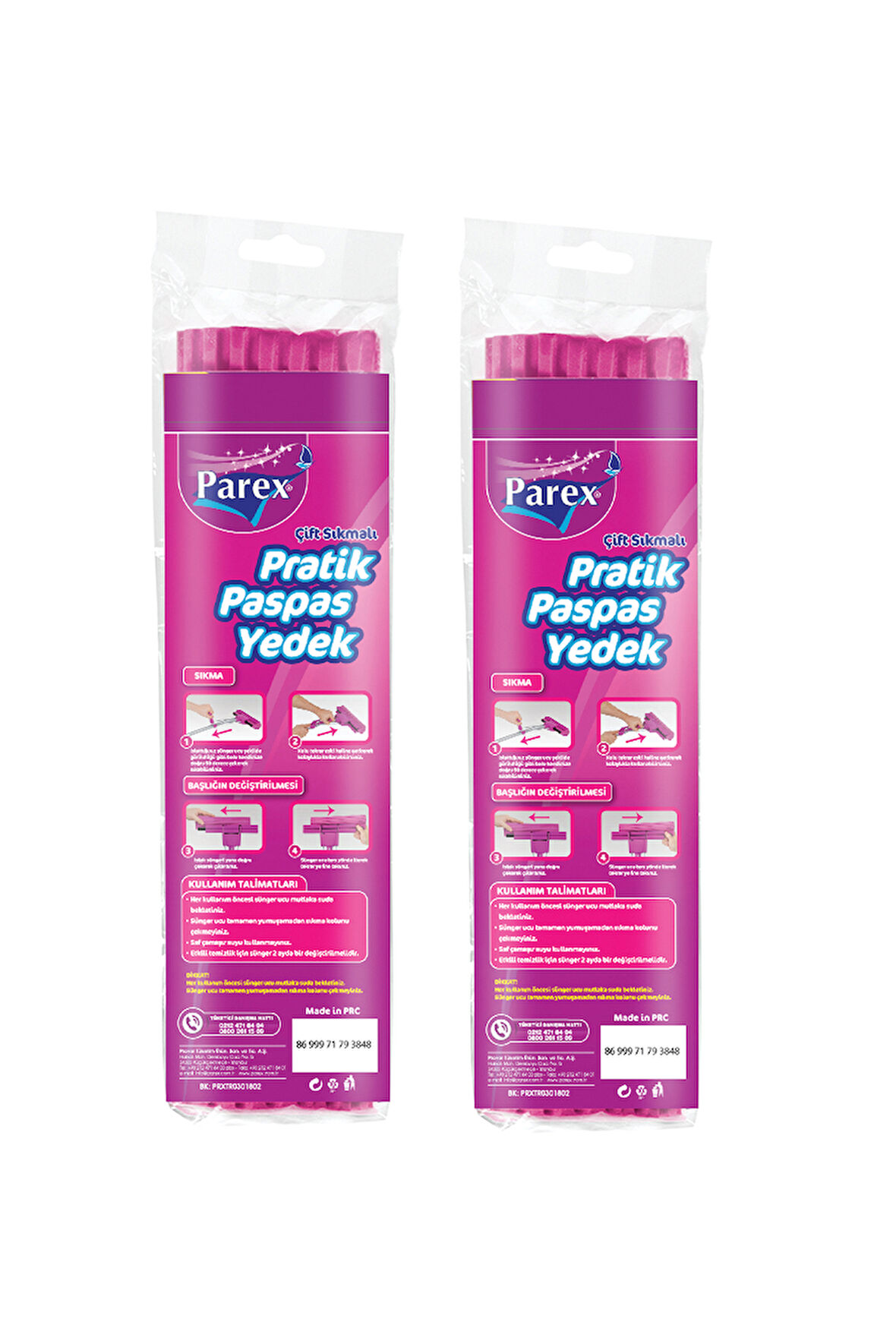 Pratik Paspas Çift Sıkmalı Yedek 2'li Paket