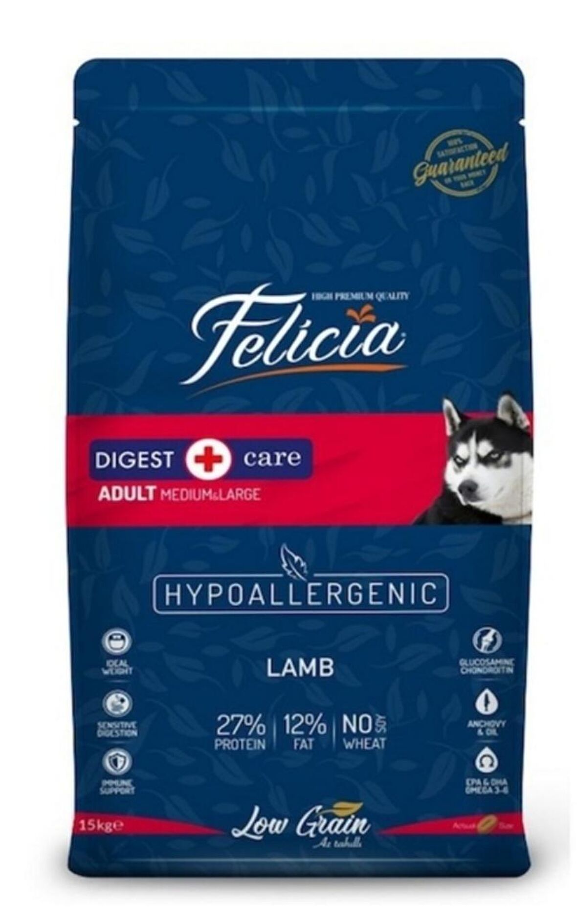 Felicia Medium & Large Kuzu Etli 15 kg Orta ve Büyük Irk Yetişkin Köpek Maması