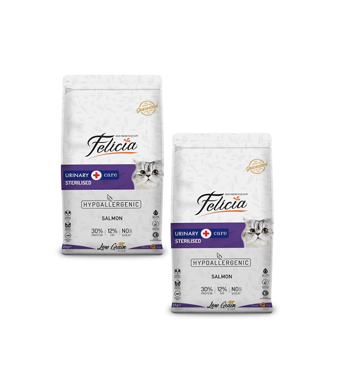 Felicia Az Tahıllı Sterilised  HypoAllergenic Somonlu  Kedi Maması 2 Kg (2 ADET)