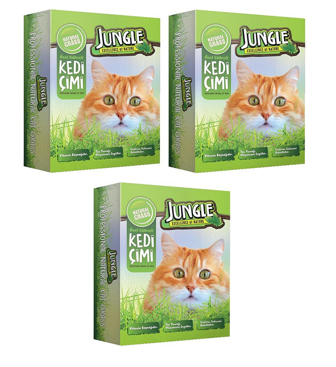 Jungle Kedi Çimi Kutulu (Fileli) (3 ADET)