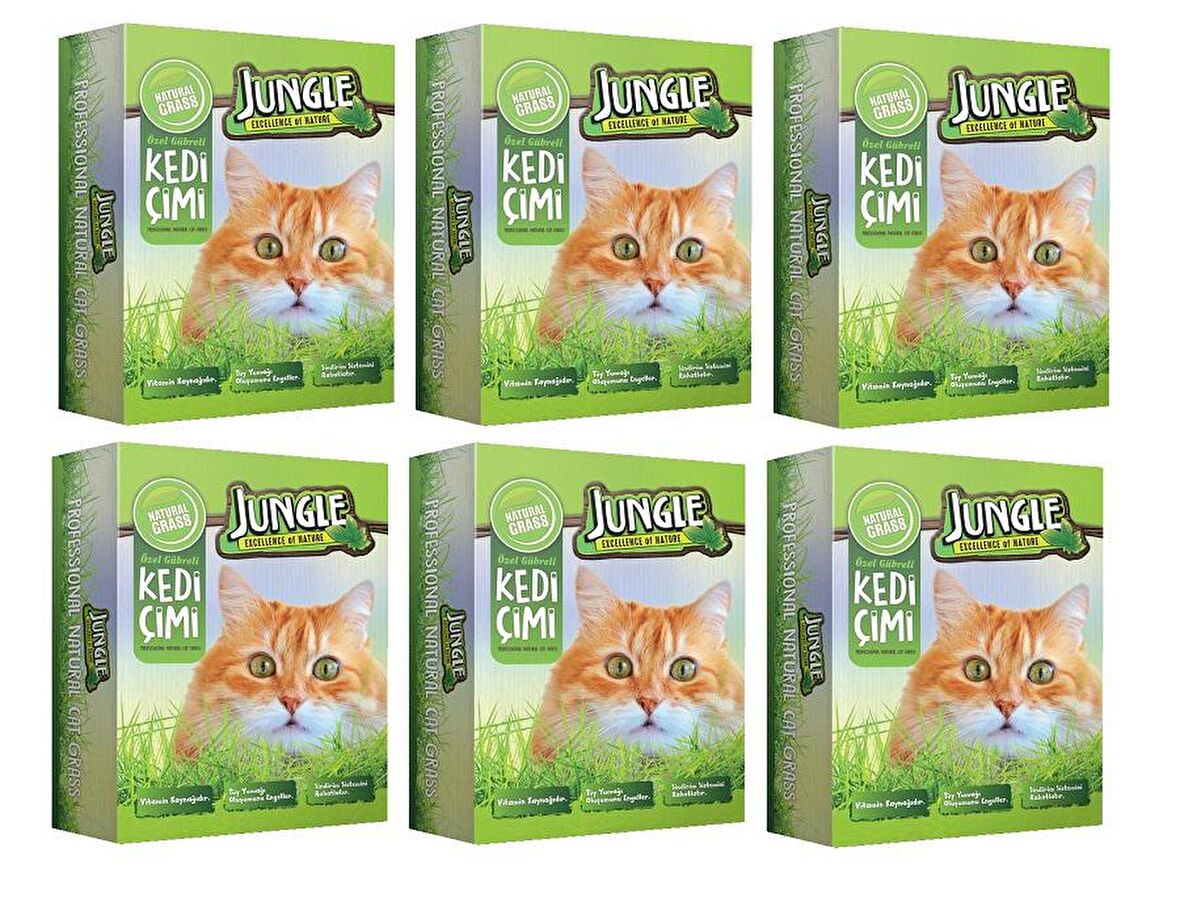 Jungle Kedi Çimi Kutulu (Fileli) (6 ADET)