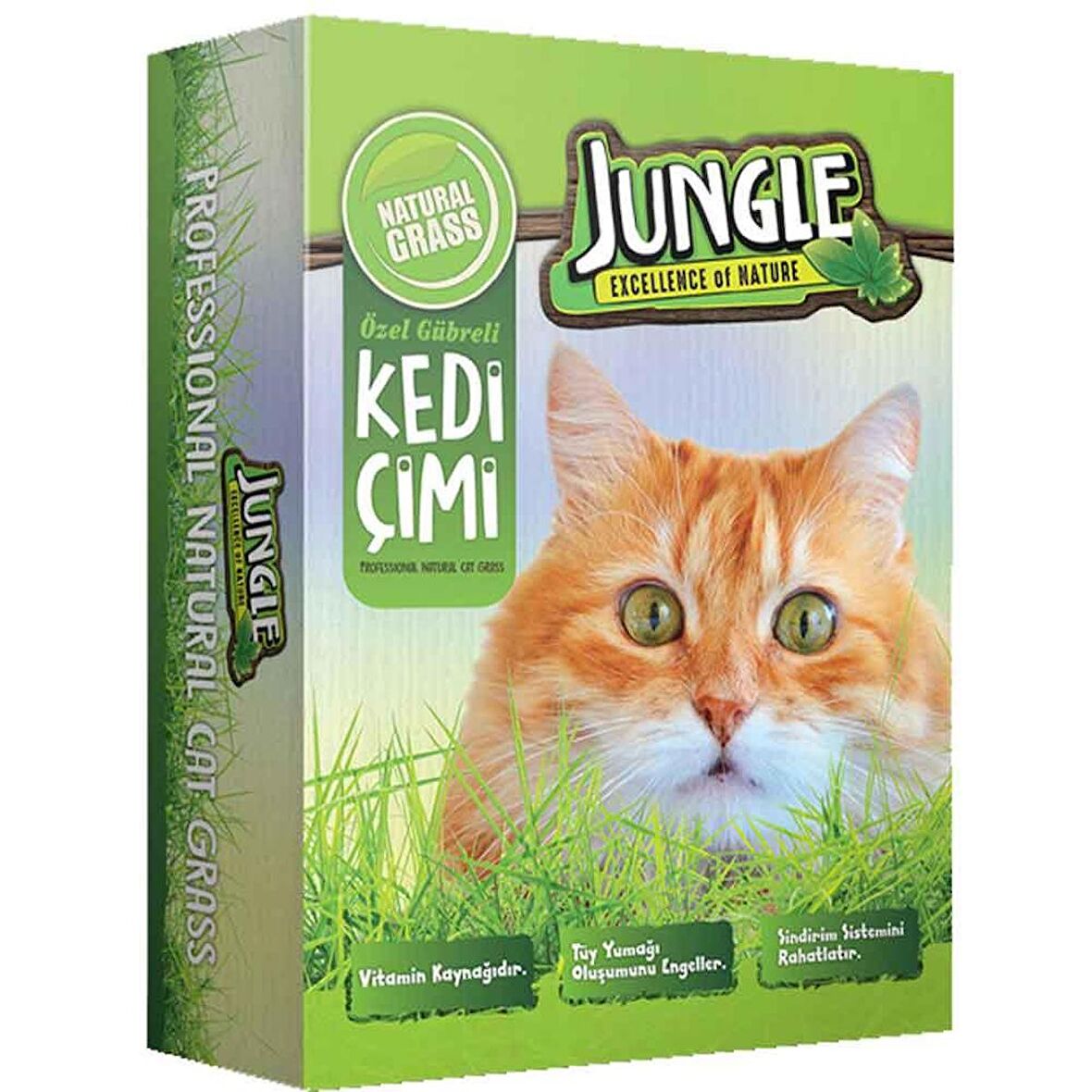 Jungle Kedi Çimi Kutulu (Fileli)