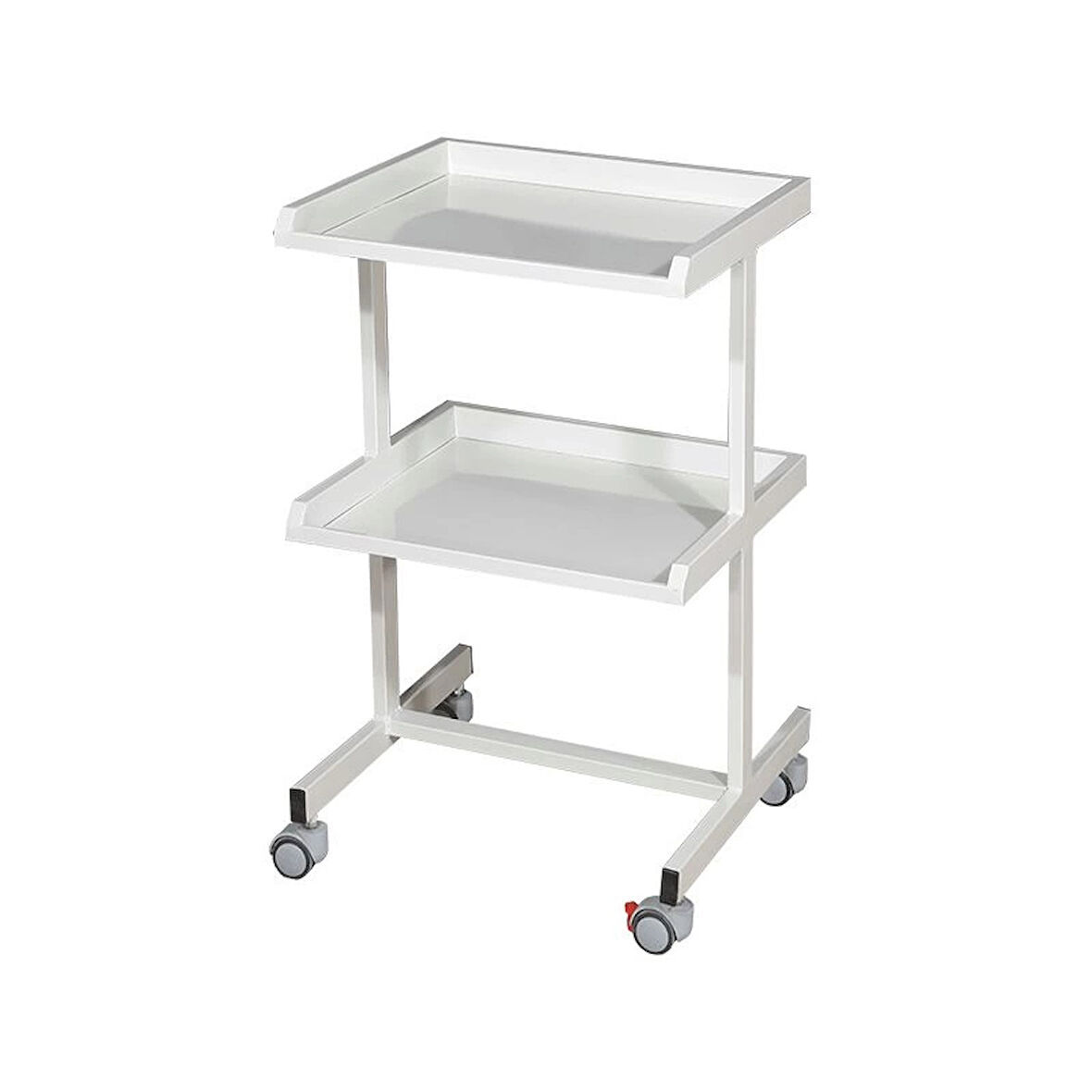 Cihaz Arabası | Antibakteriyel Boyalı, İki Katlı, Antistatik Tekerlekli E-230
