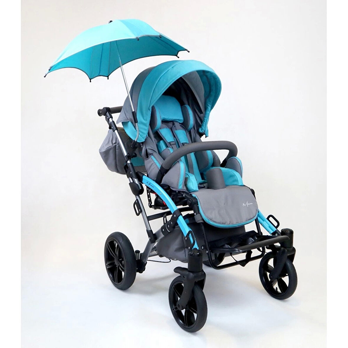 Mywam Mewa Full Aksesuarlı Engelli Çocuk Puseti | 8 Parça Donanım, Ayarlanabilir Koltuk ve Sırtlık, Katlanabilir Çift Parçalı Puseti