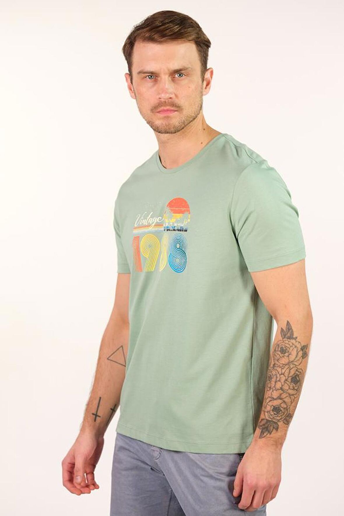 Arma Erkek Bisiklet Yaka Tişört 