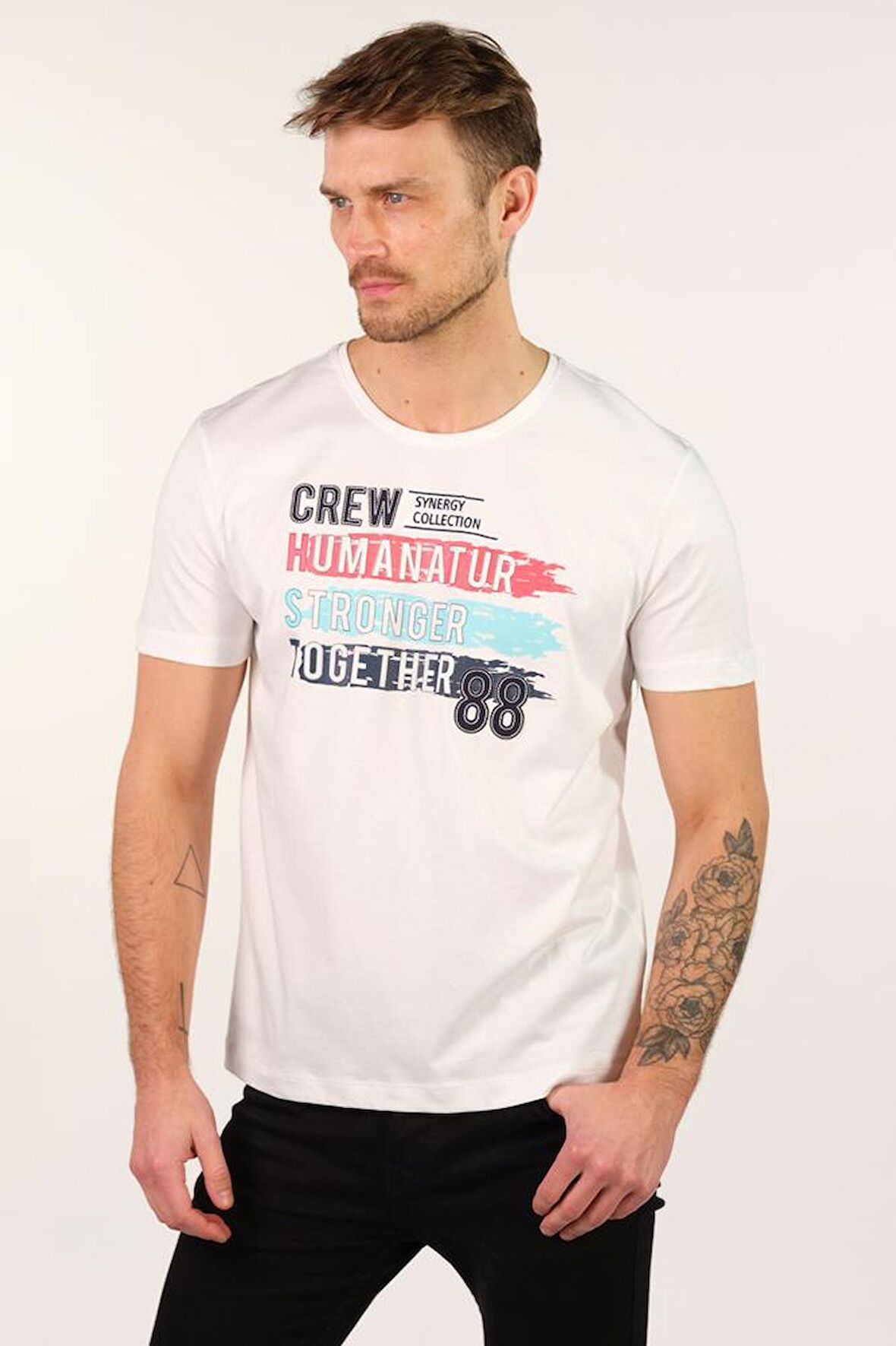 Arma Erkek Bisiklet Yaka Tişört 