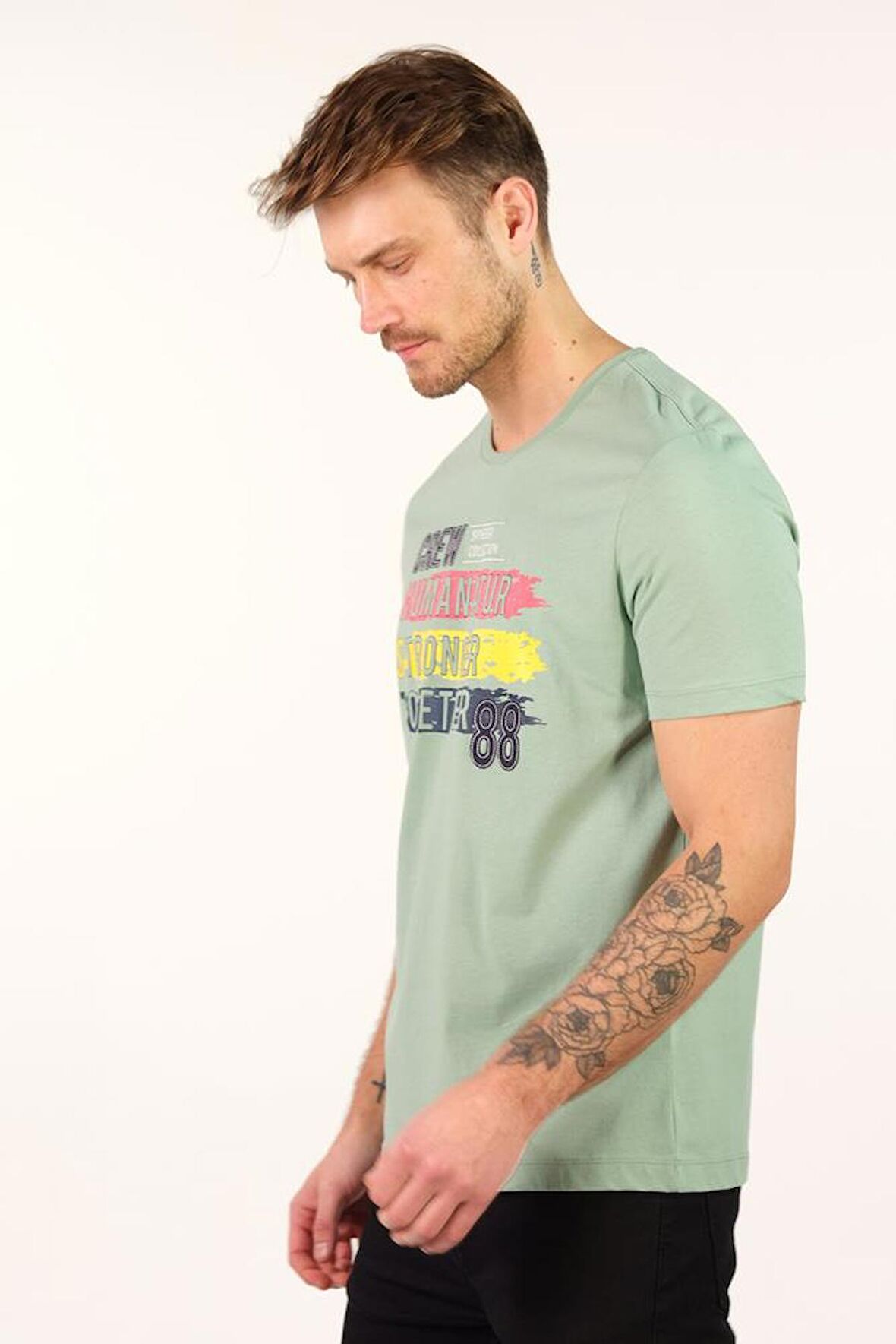 Arma Erkek Bisiklet Yaka Tişört 