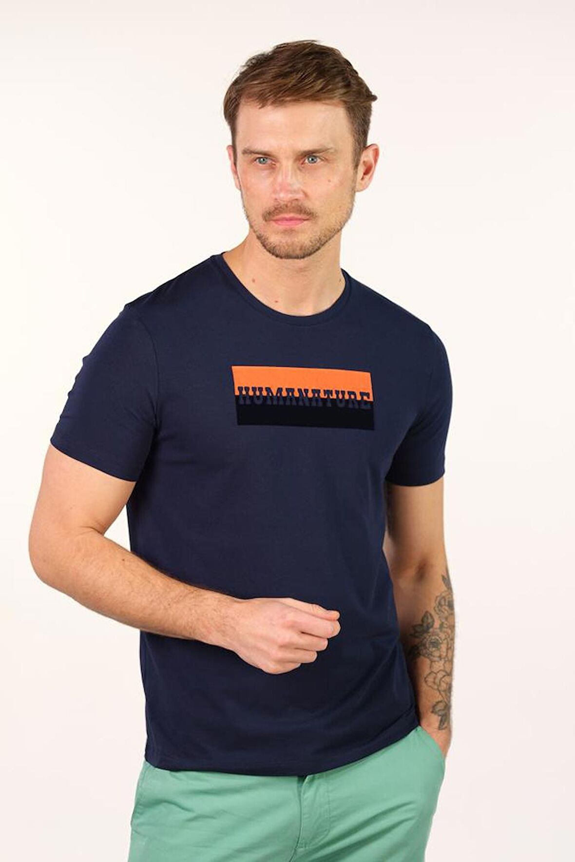 Arma Erkek Bisiklet Yaka Tişört 