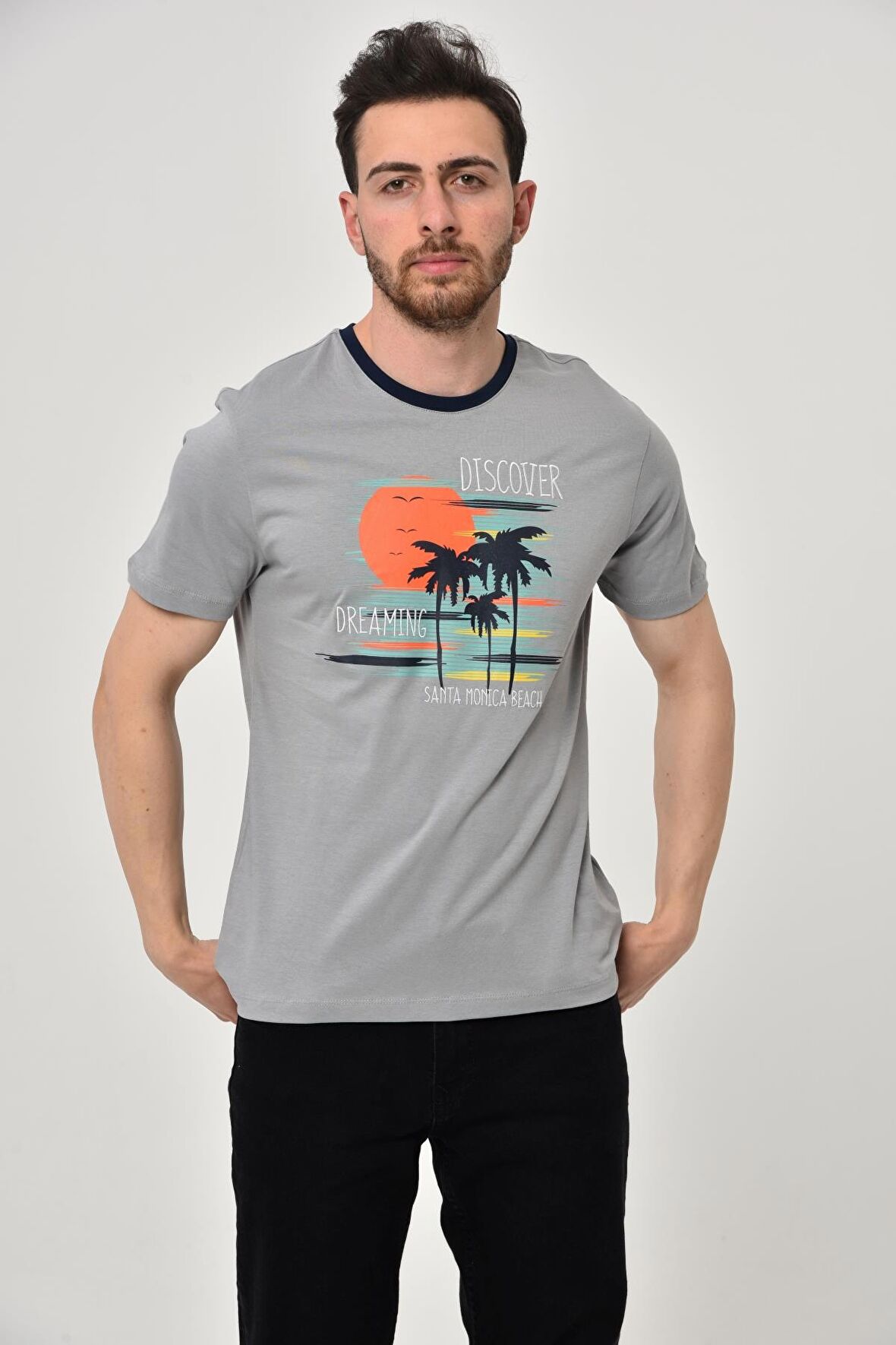 Arma Erkek Bisiklet Yaka Tişört 