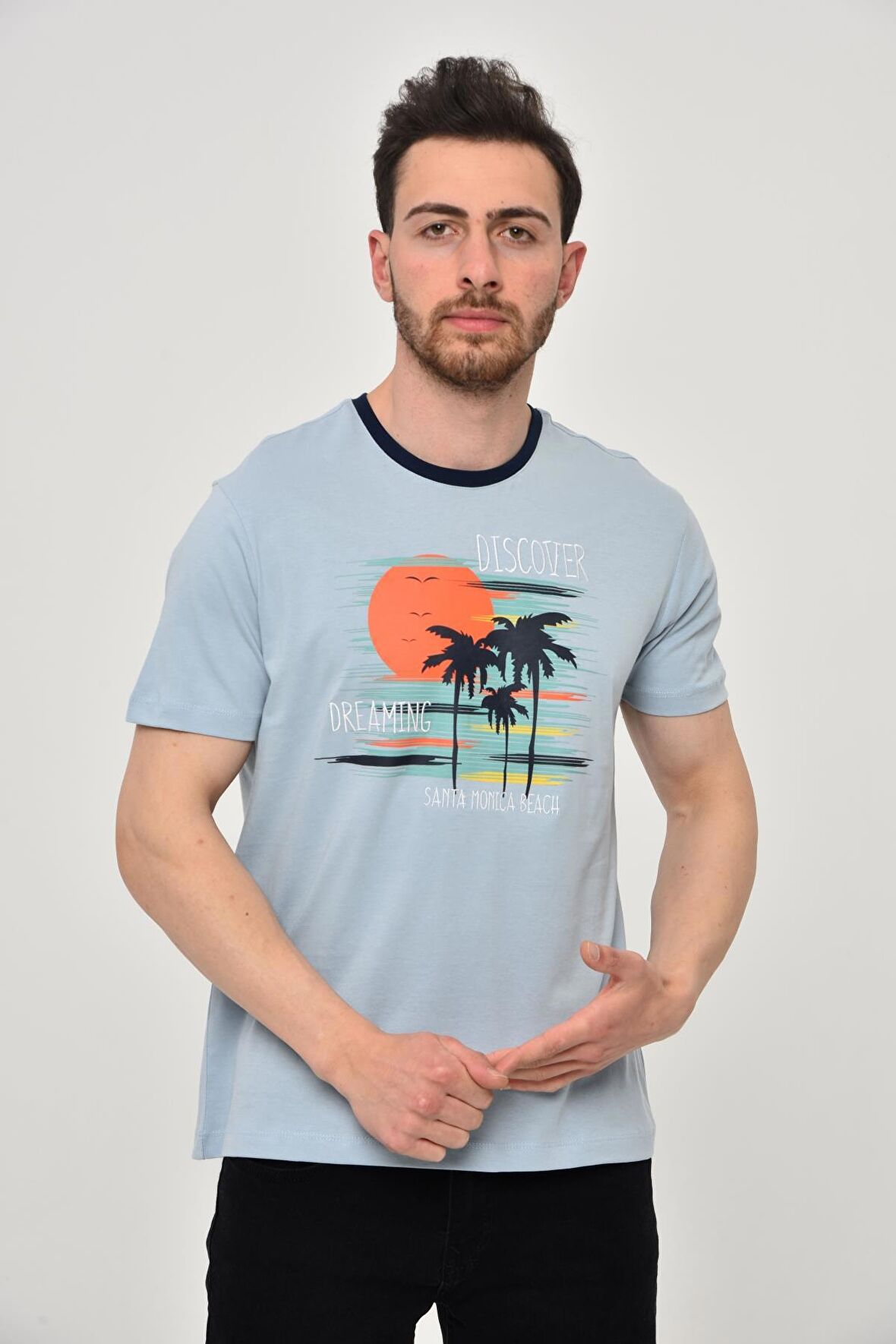 Arma Erkek Bisiklet Yaka Tişört 