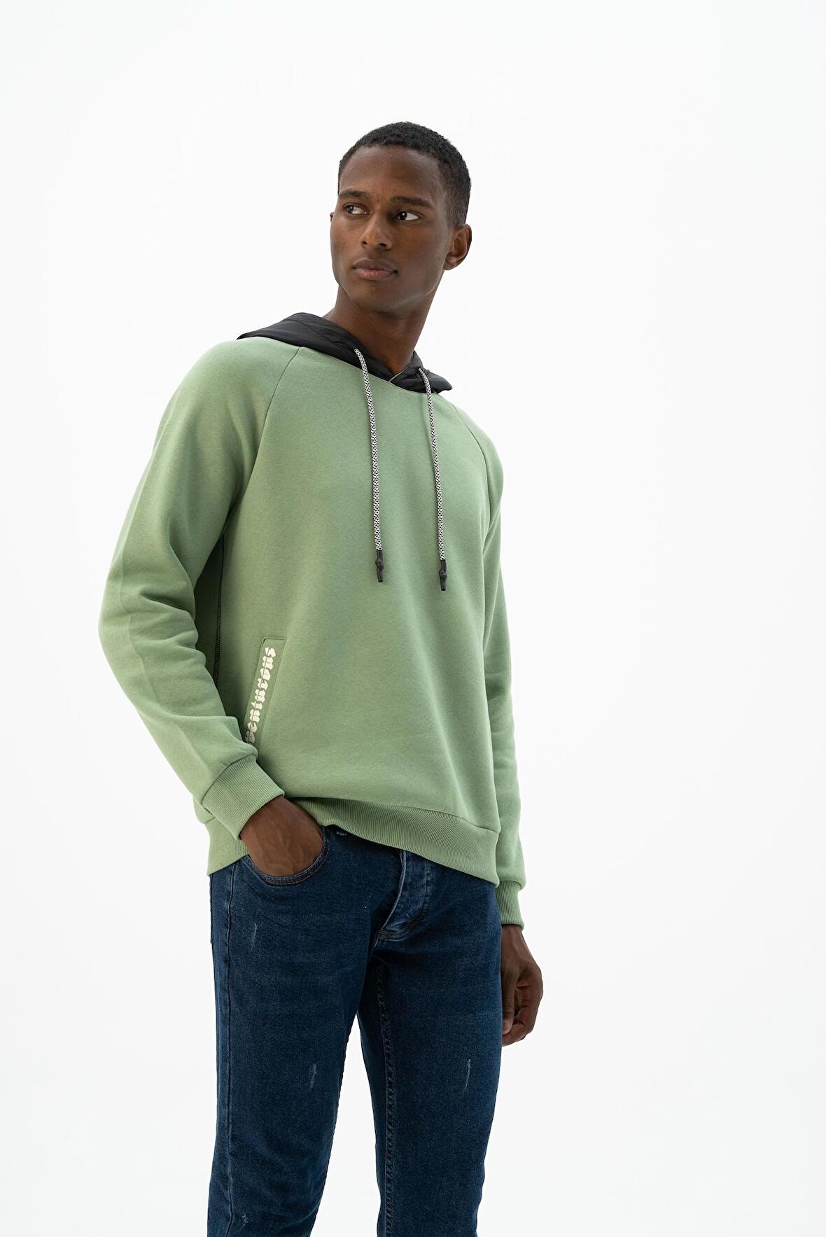 Arma Erkek Kanguru Cepli Kapüşonlu Sweatshirt 