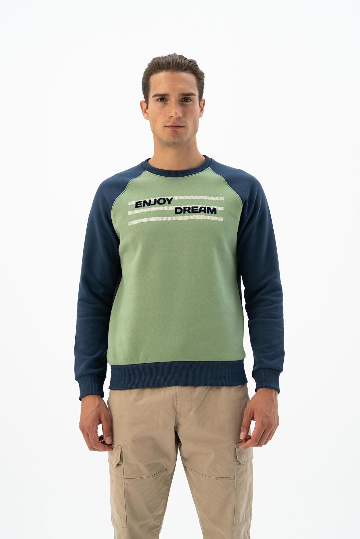 Arma Erkek Bisiklet Yaka Sweatshirt 