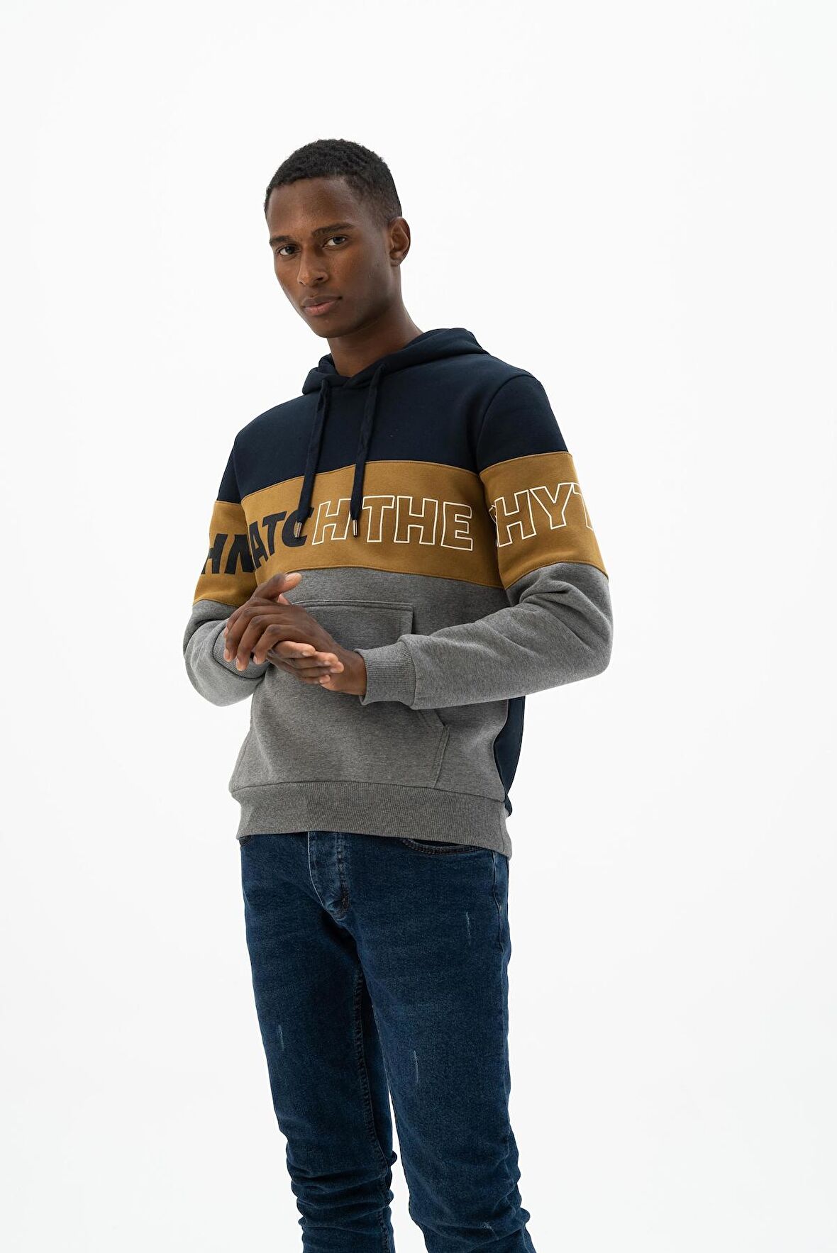 Arma Erkek Kanguru Cepli Kapüşonlu Sweatshirt 