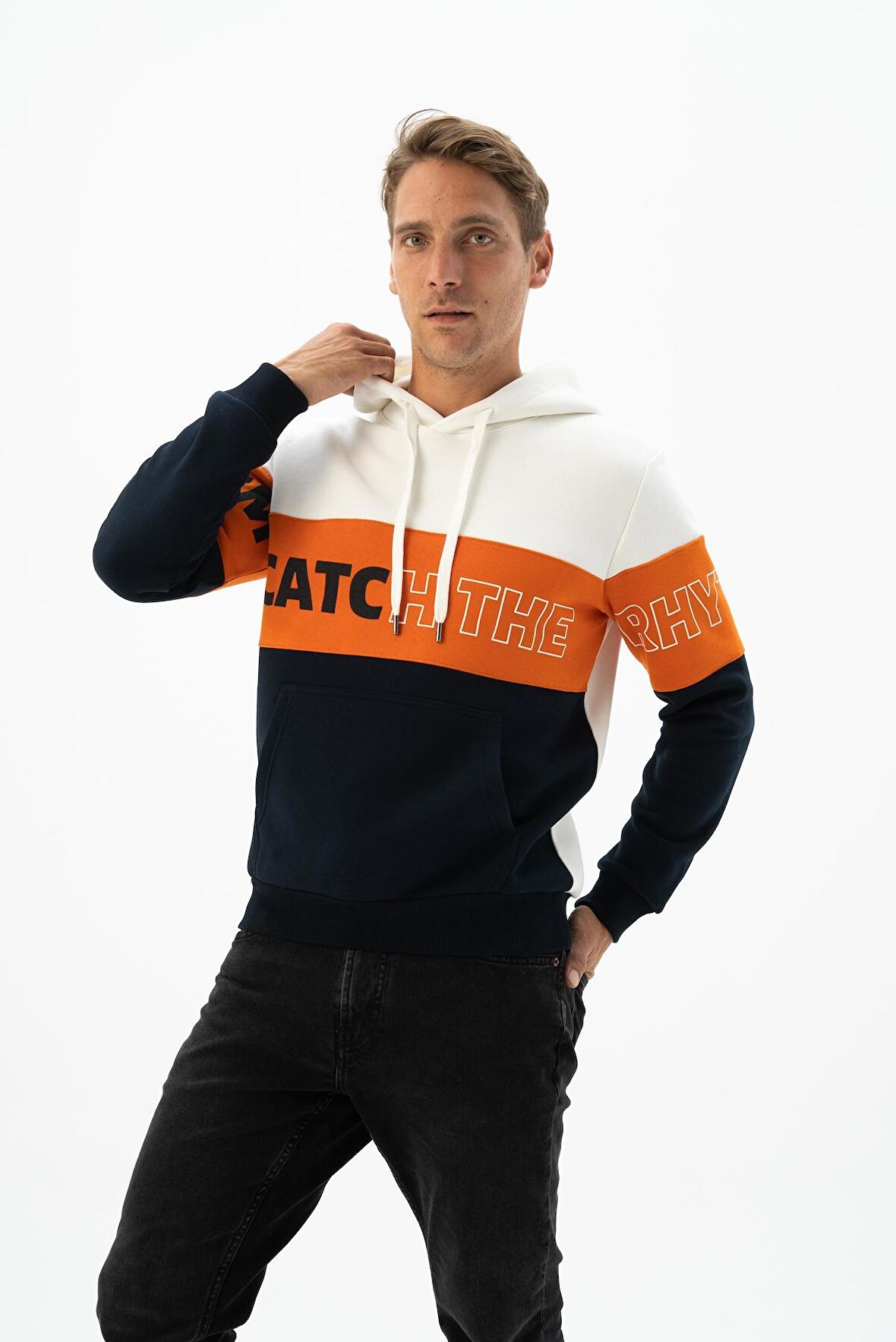 Arma Erkek Kanguru Cepli Kapüşonlu Sweatshirt 