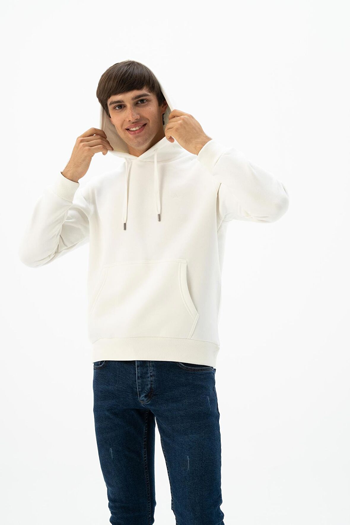 Arma Erkek Kanguru Cepli Kapüşonlu Sweatshirt 