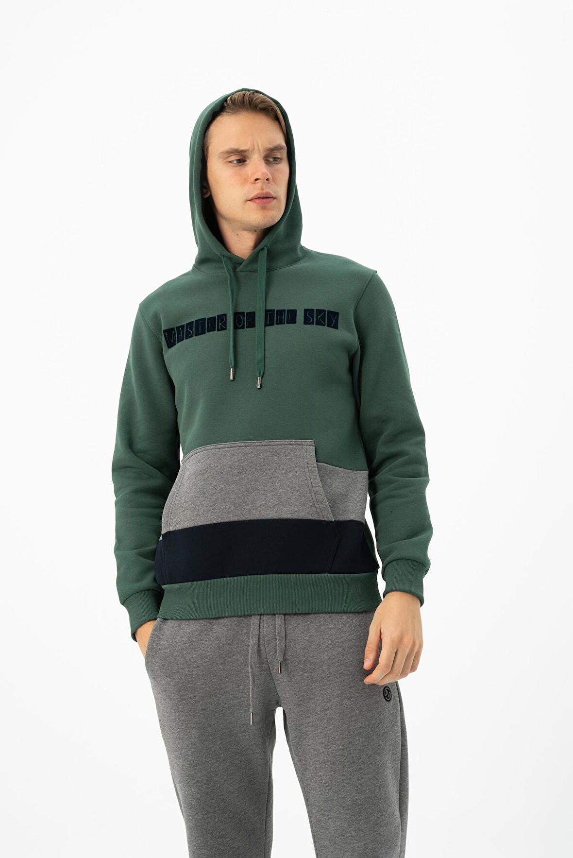 Arma Erkek Kanguru Cepli Kapüşonlu Sweatshirt 