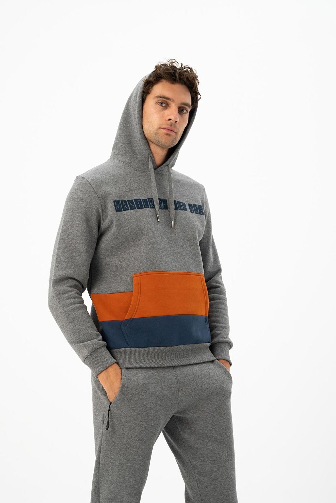 Arma Erkek Kanguru Cepli Kapüşonlu Sweatshirt 