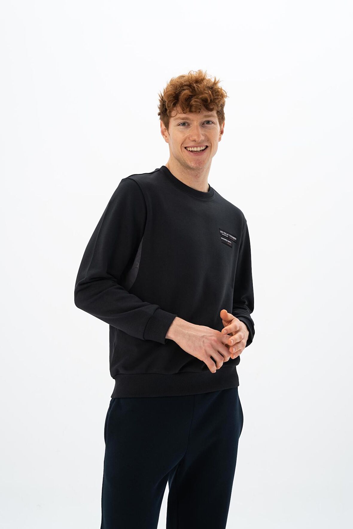 Arma Erkek Bisiklet Yaka Sweatshirt 